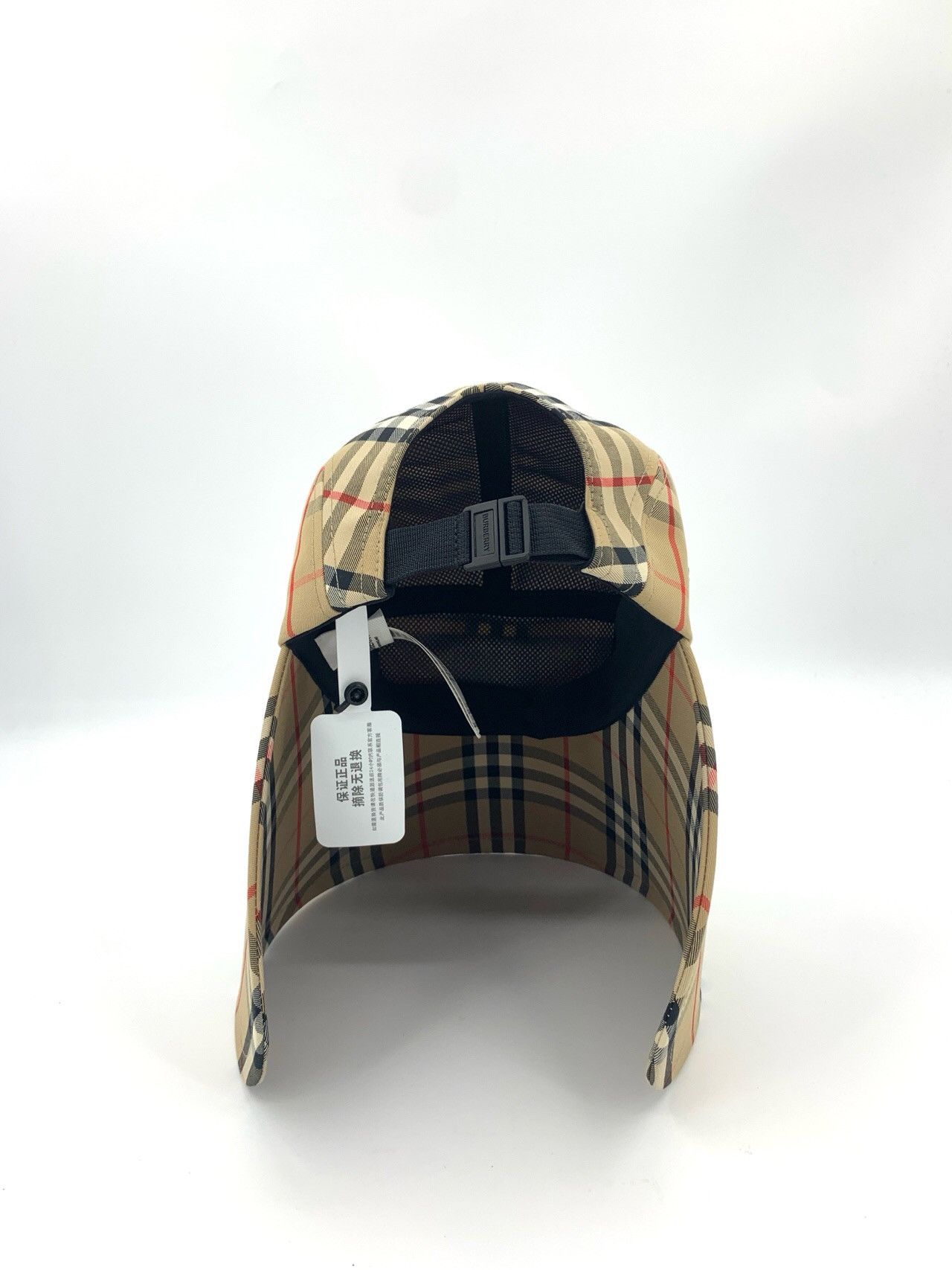 Burberry Burberry Letter Logo Patch Classic Checkered Baseball Cap Size ONE SIZE - 4 Thumbnail