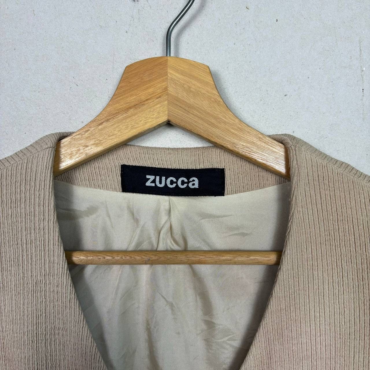 Zucca Vintage Zucca by Issey Miyake Beige Rib Knit Jacket - M Size M / US 6-8 / IT 42-44 - 4 Thumbnail