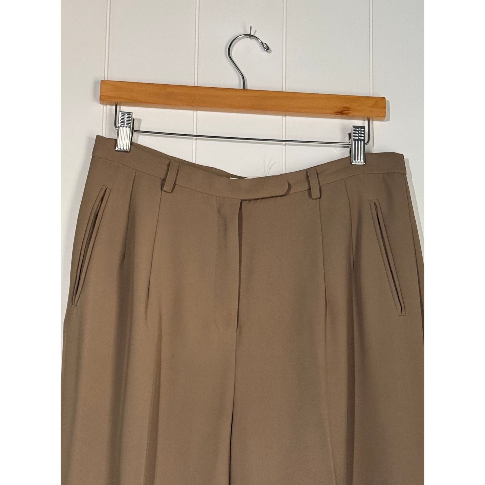 Other Max Studio Trousers Pleated Brown Dress Pants Size 11/12 Size 31" - 2 Thumbnail