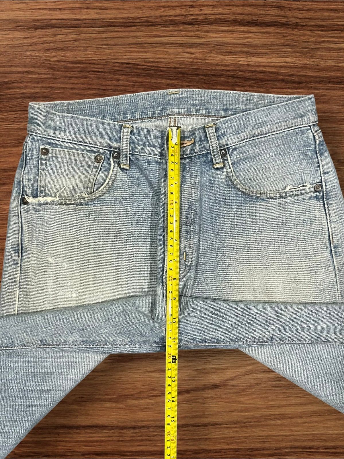Edwin × Vintage Vintage Edwin 505X Blue Washed Distressed Selvedge Jeans Size US 29 - 16 Thumbnail