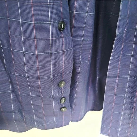 Kenneth Cole Regular Fit Checkered Long Slv Button-Up Shirt Fall Winter Size US XL / EU 56 / 4 - 5 Thumbnail