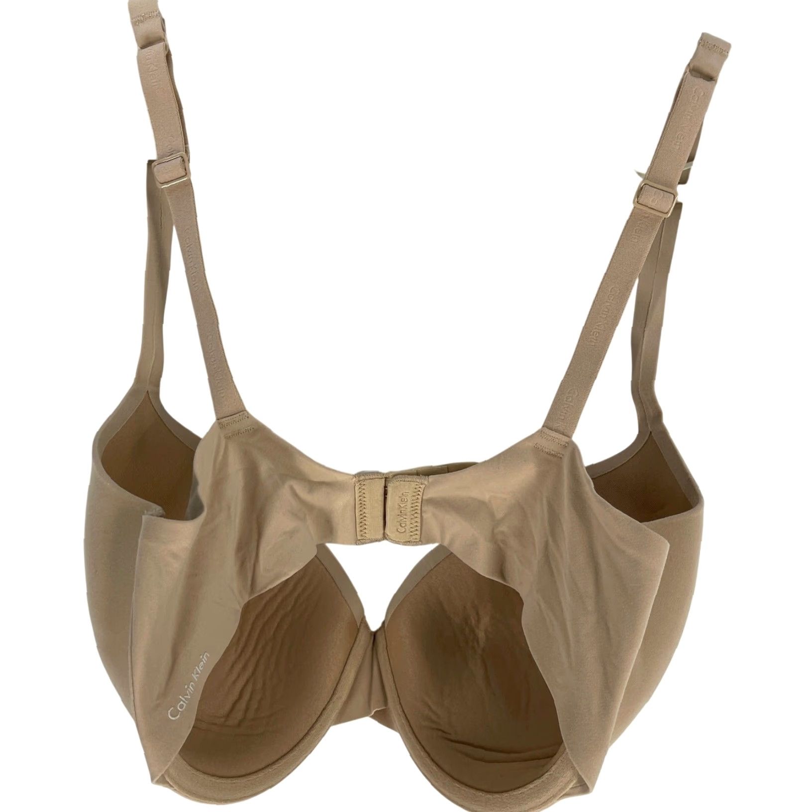 Calvin Klein Calvin Klein Bra 32DDD Underwire Tan Beige Solid Minimalist Capsule Wardrobe Womens Size ONE SIZE - 3 Thumbnail
