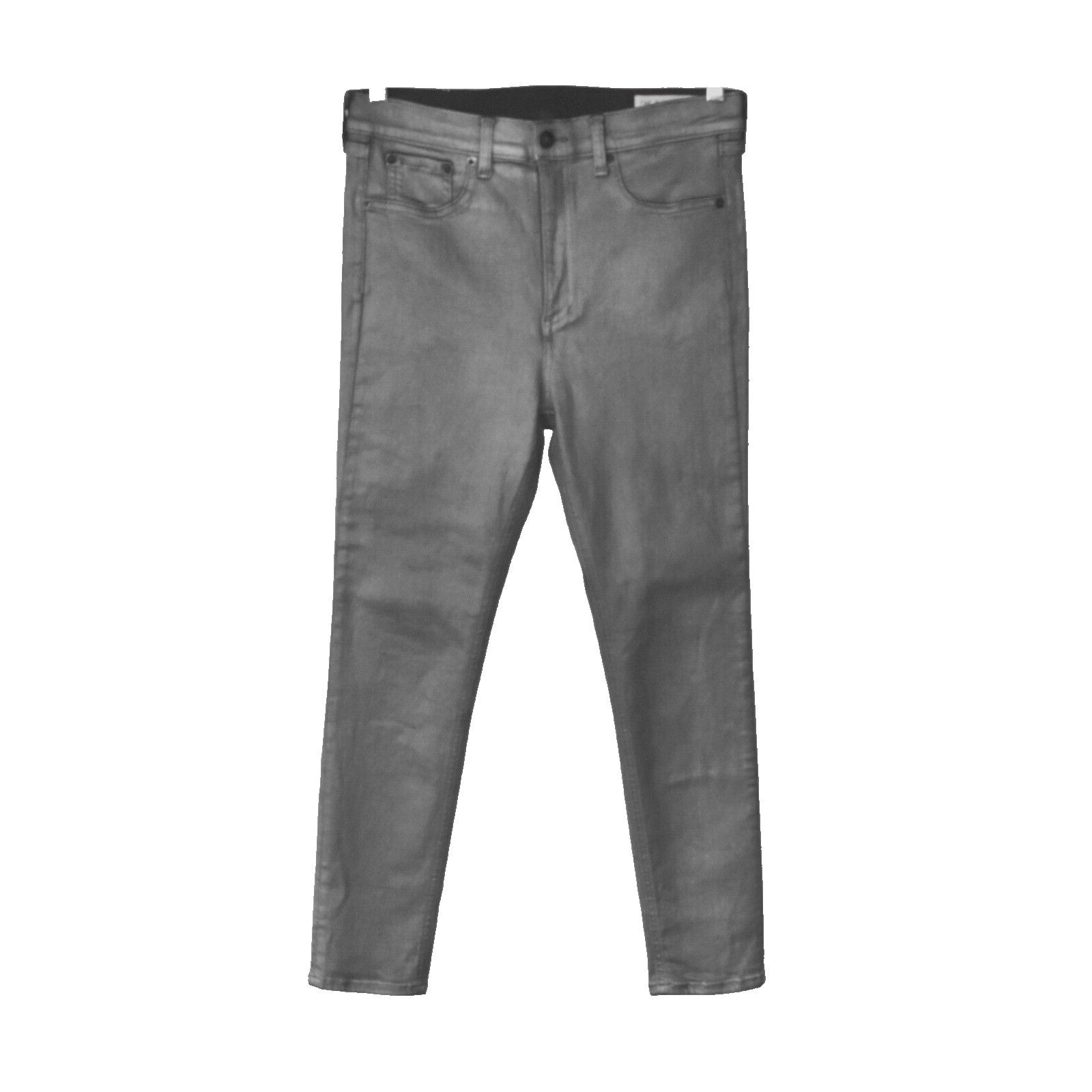 Rag & Bone RAG & BONE Stretch Gun Metal High Rise Skinny Jeans 32 $250 Size 32" / US 10 / IT 46 - 1 Thumbnail