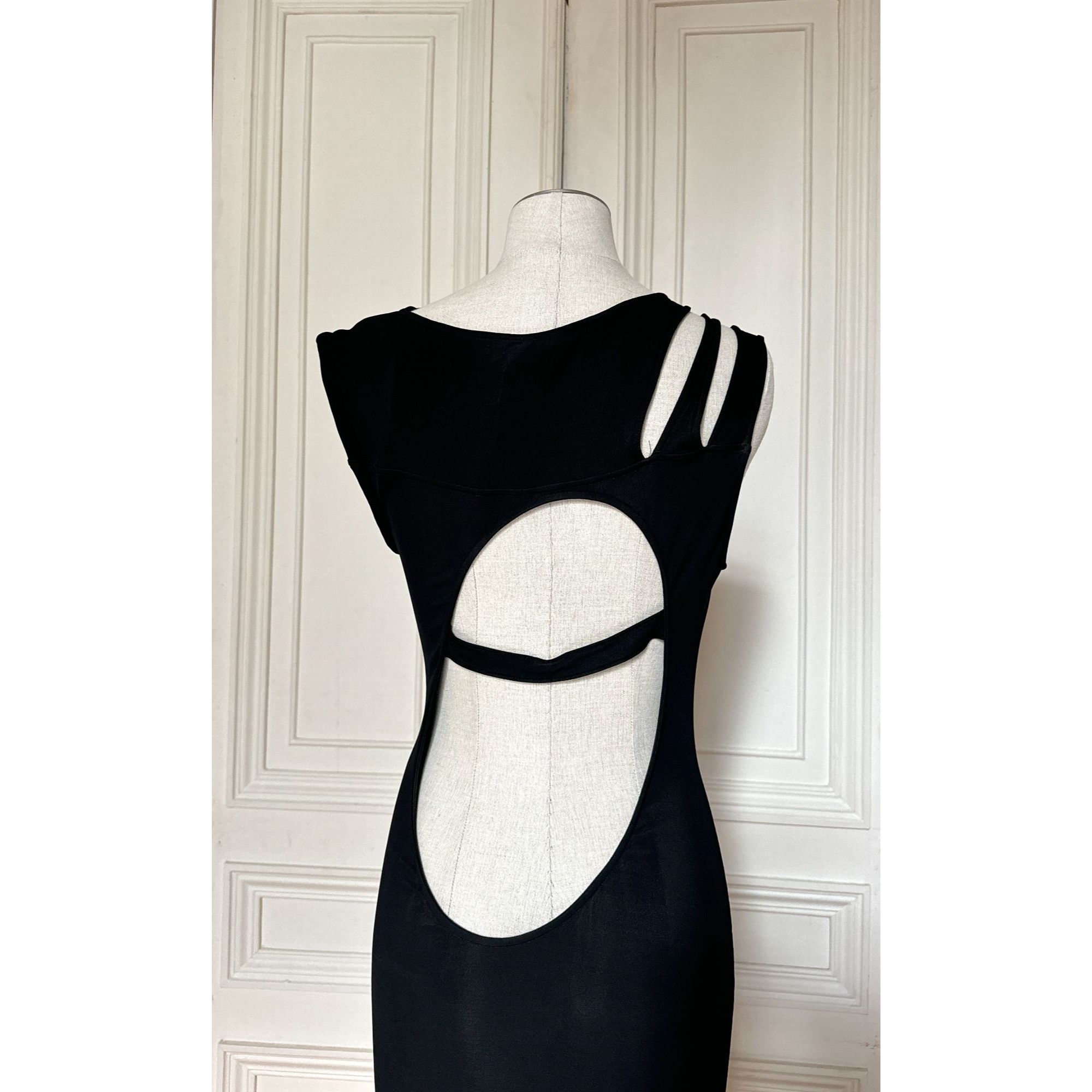 Thierry Mugler SS 2011 Sculptural Open-Back Black Dress Size XS / US 0-2 / IT 36-38 - 5 Thumbnail