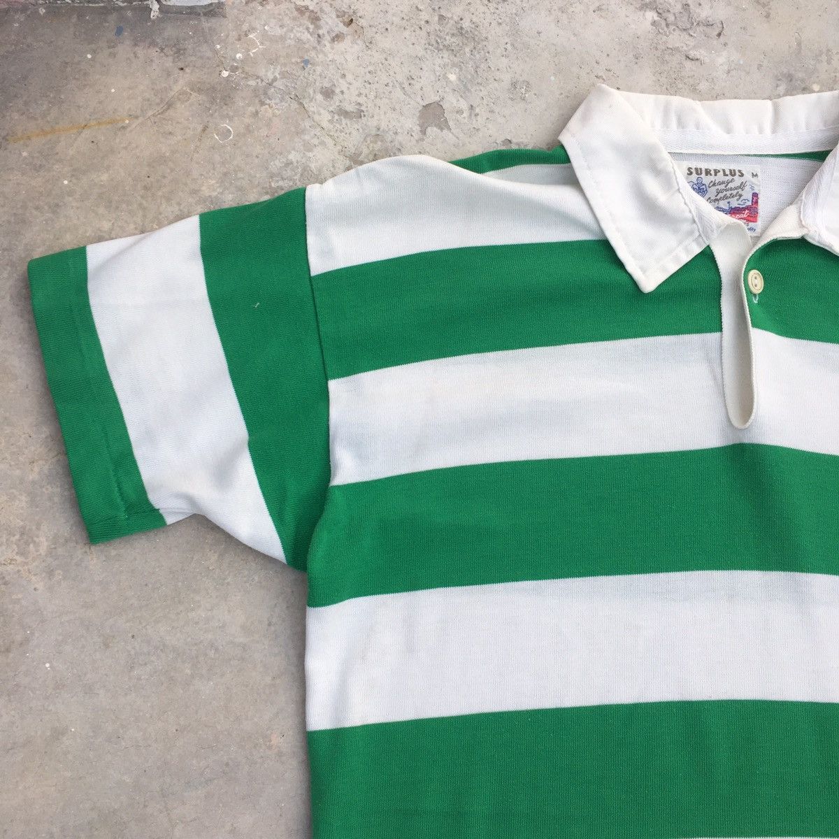 Vintage Vintage Surplus Stripes Polo Tee Size US M / EU 48-50 / 2 - 4 Thumbnail