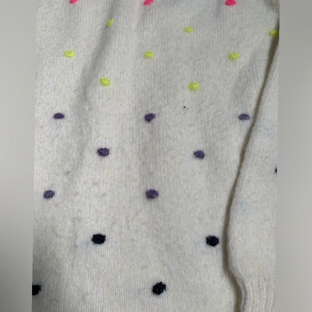 Loft LOFT Women’s Polka Dot Sweater Cream Medium Pullover M Regular Ladies Women’s Pullover Cream Polka Dot Knit Sweater Loft Size M / US 6-8 / IT 42-44 - 3 Thumbnail