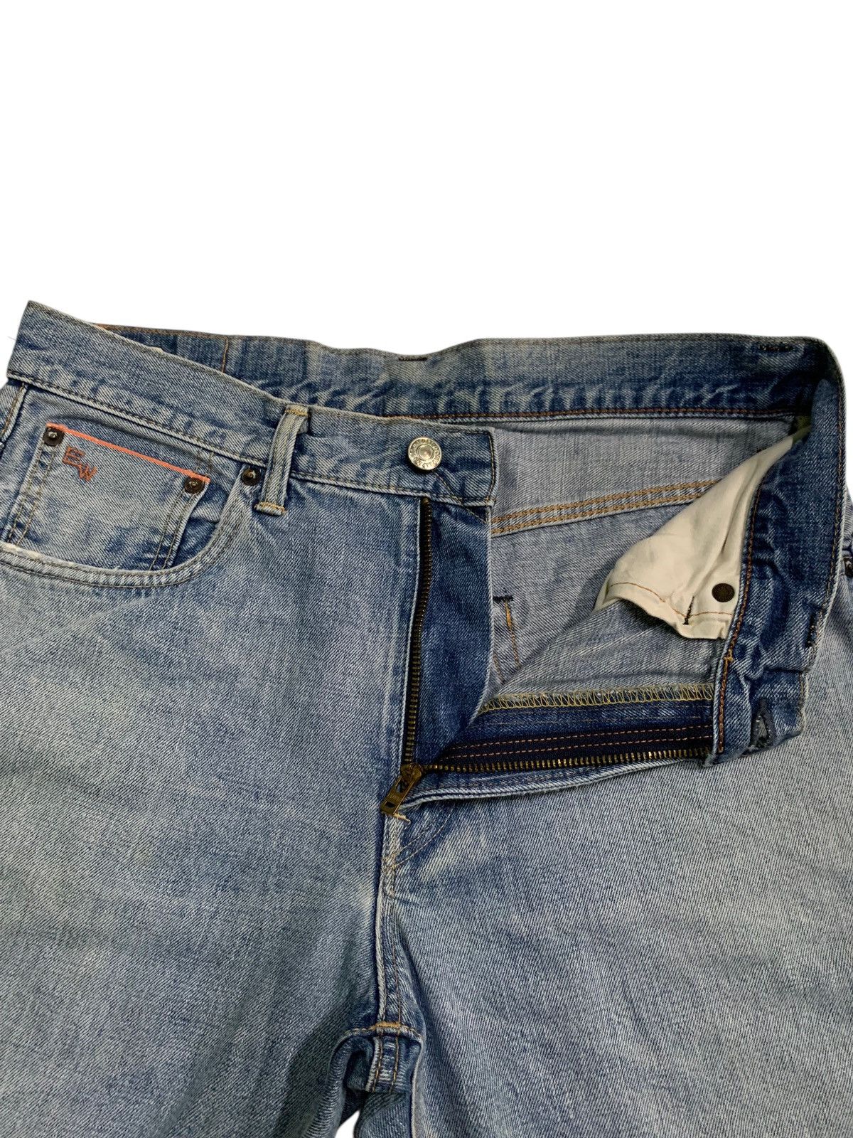 Japanese Brand VINTAGE EDWIN SELVEDGE 505Z JAPANESE FADED DISTRESSED DENIM Size US 34 / EU 50 - 16 Thumbnail