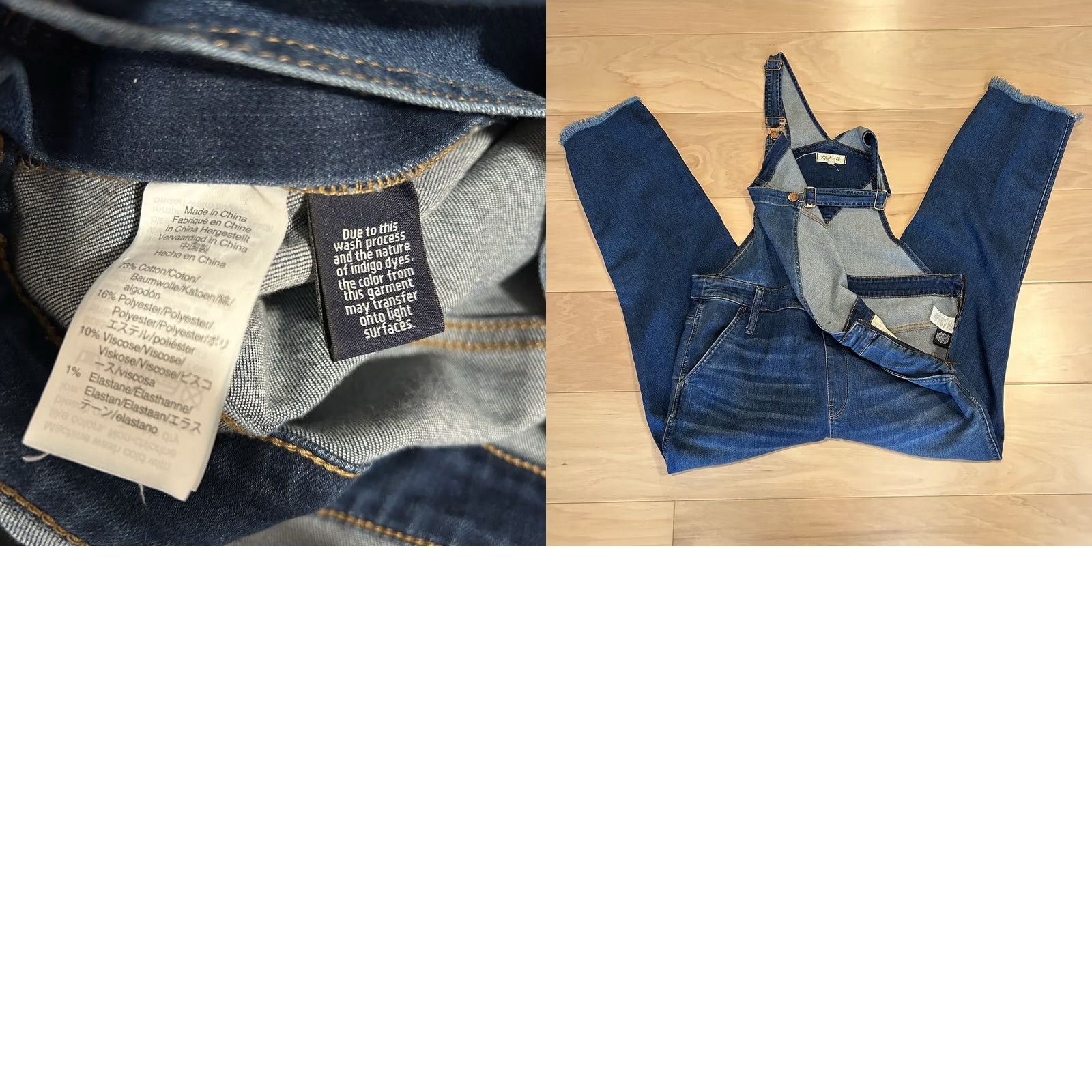 Madewell Madewell Denim Overalls Blue Jean Crop 2X Women's Casual Tapered Leg Sleeveless Size 40" / US 18 - 8 Thumbnail