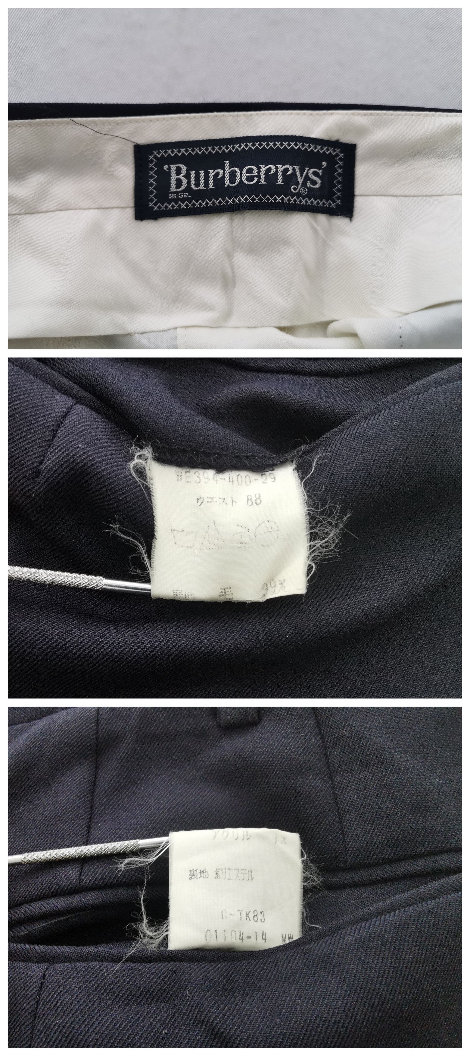 Burberry Vintage 80's Burberry's Wool Pants Size 35 Size US 35 - 8 Thumbnail