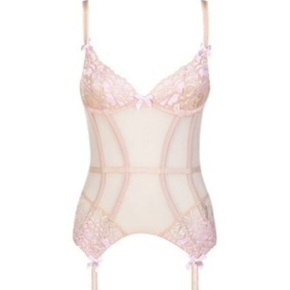 Agent Provocateur Agent Provocateur Nude Pink Lace Gianna Basque Corset - 32C Size ONE SIZE - 12 Thumbnail