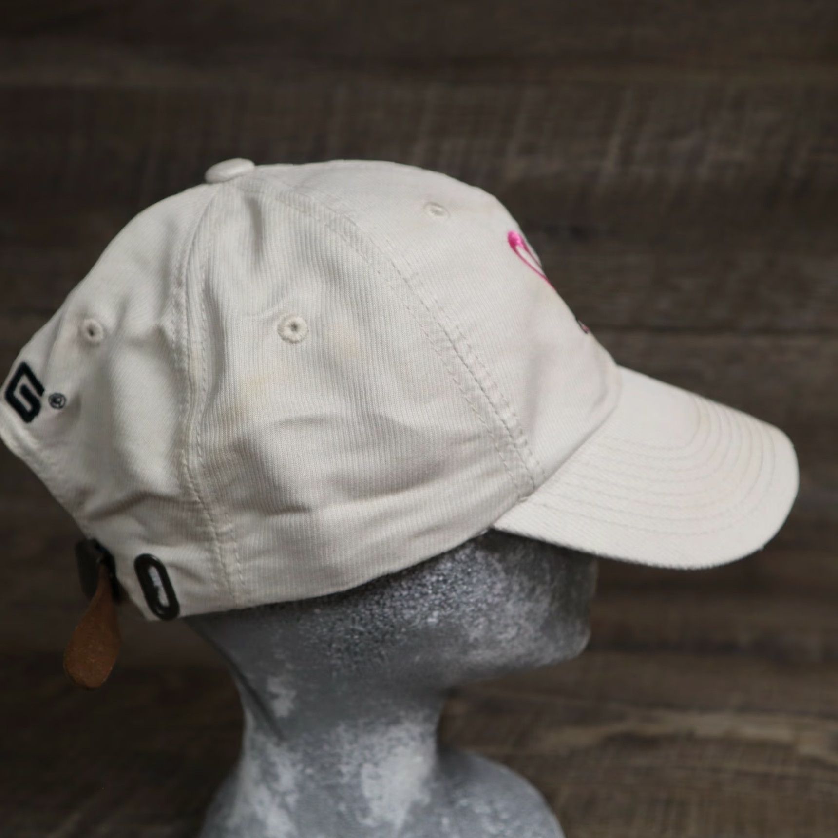 Pinko PING Baseball Cap Men's Adjustable Tan Hat Purple Ribbon Pink Breast Cancer Suzanne's Komen 3 Ribbon 90s theme? Size ONE SIZE - 6 Thumbnail