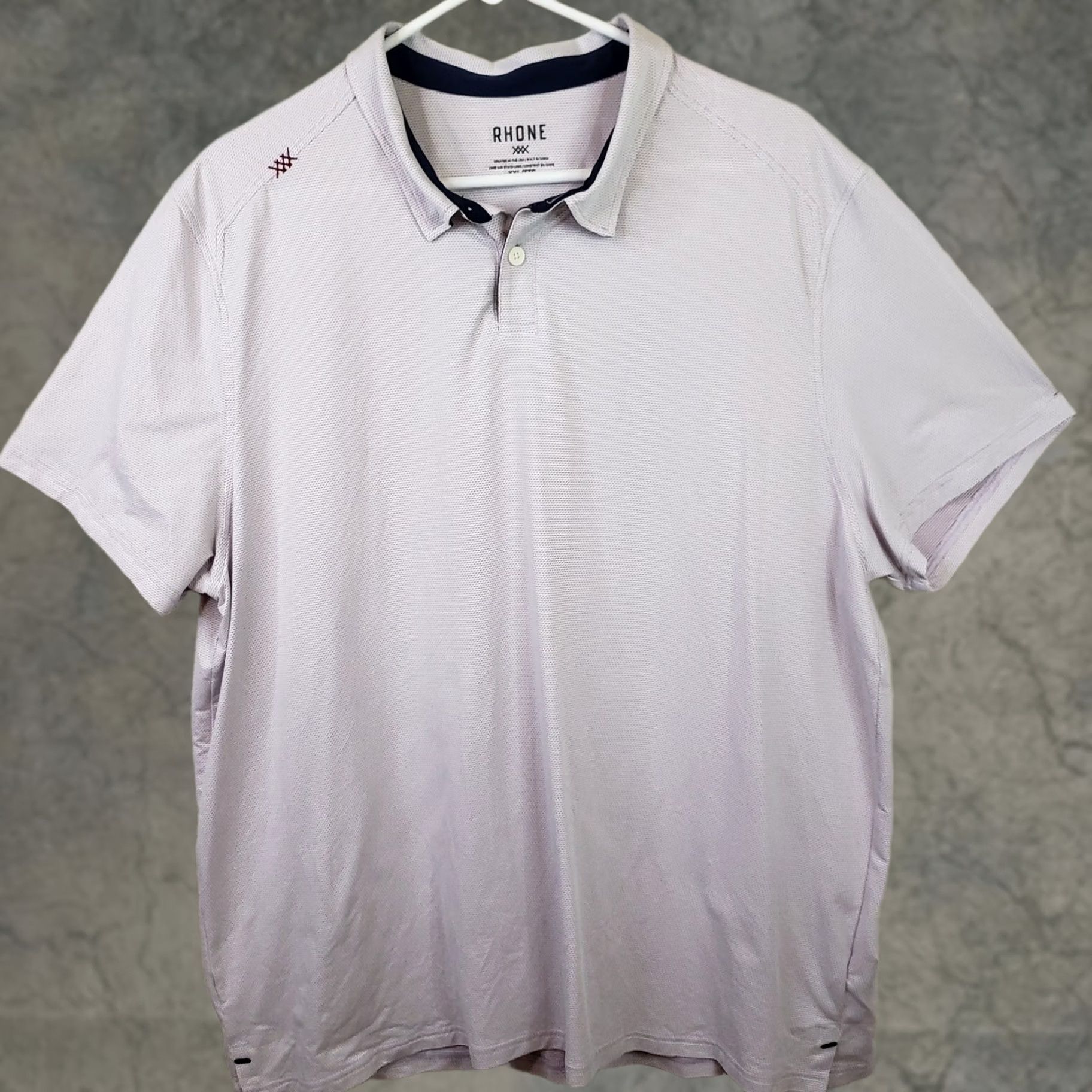 Rhone Rhone Pique Polo Shirt Mens XXL Light Gray Short Sleeve Performance Pullover 2 Buttons Casual Activewear Workwear Shirt Size US XXL / EU 58 / 5 - 1 Thumbnail
