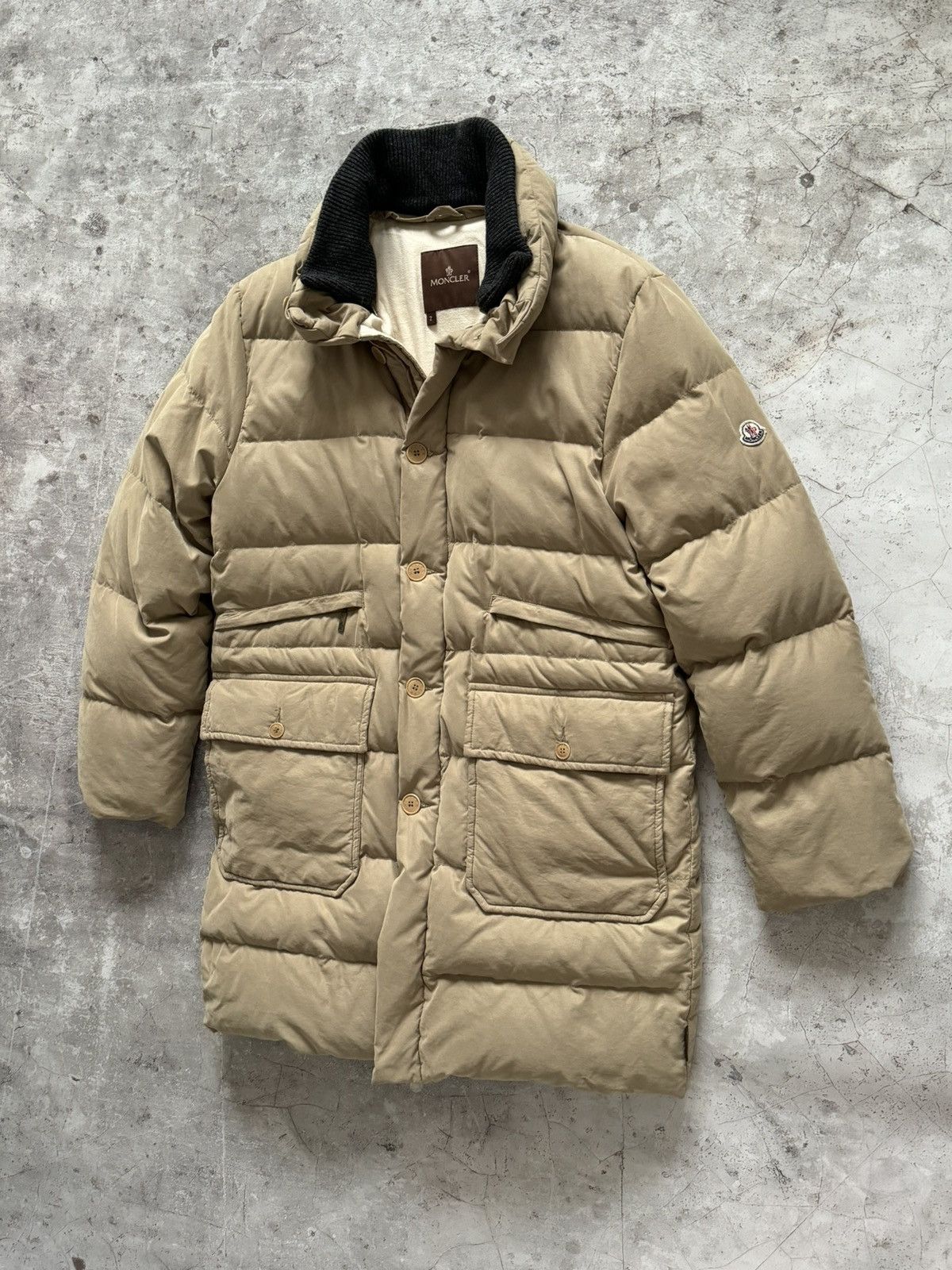 Moncler Moncler Vintage Puffer parka velour Jacket Size US L / EU 52-54 / 3 - 1 Thumbnail