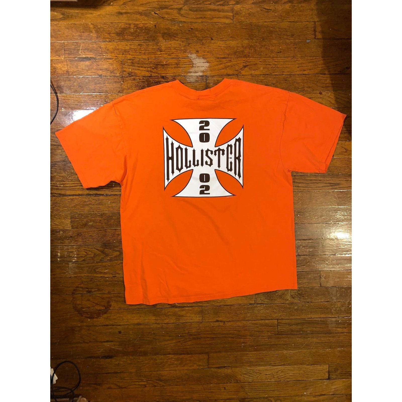 Harley Davidson × Other × West Coast Choppers Hollister 2002 Independence Rally Biker T Shirt XL Orange Size US XL / EU 56 / 4 - 3 Thumbnail