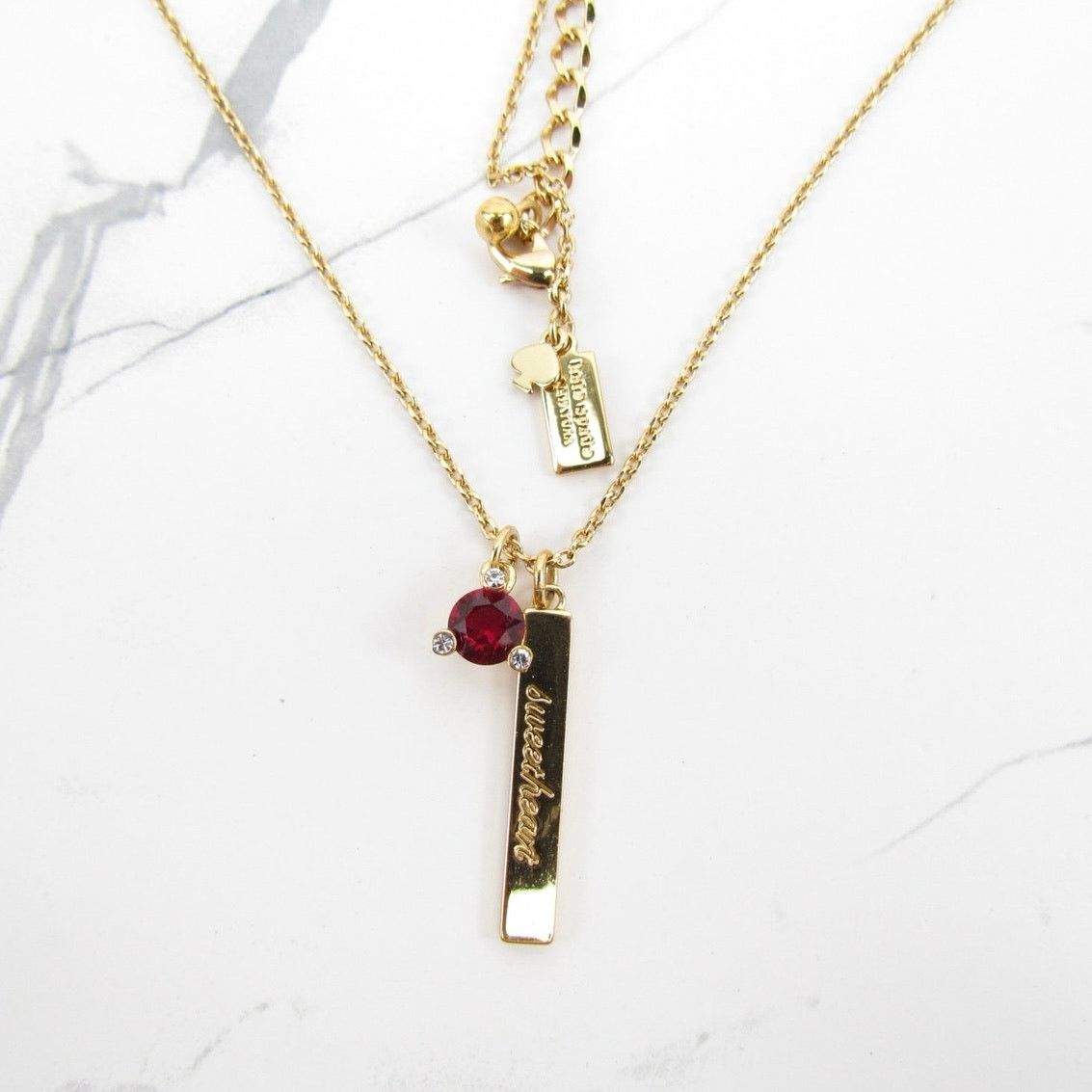 Kate Spade Kate Spade Sweetheart Gold Plated Pendant Necklace Size ONE SIZE - 4 Thumbnail