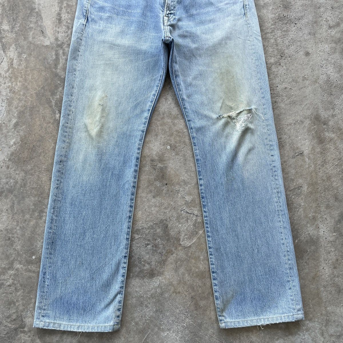 Japanese Brand × Jean × Vintage Vintage Japanese Mud Wash Faded Denim Jeans Pants Distressed Size US 32 / EU 48 - 4 Thumbnail