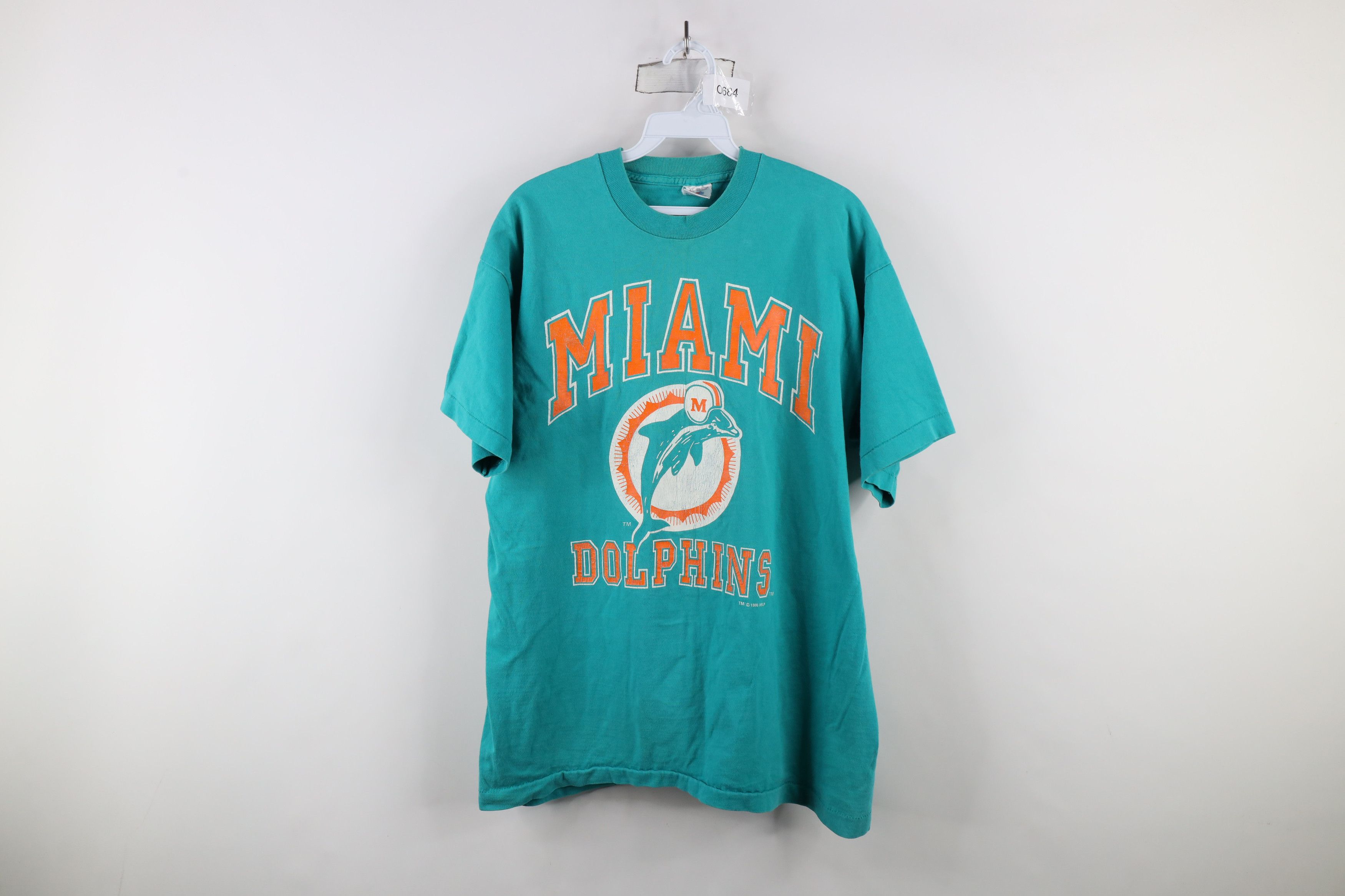 Vintage Vintage 90s Miami Dolphins Football Short Sleeve T-Shirt Size US XL / EU 56 / 4 - 1 Thumbnail