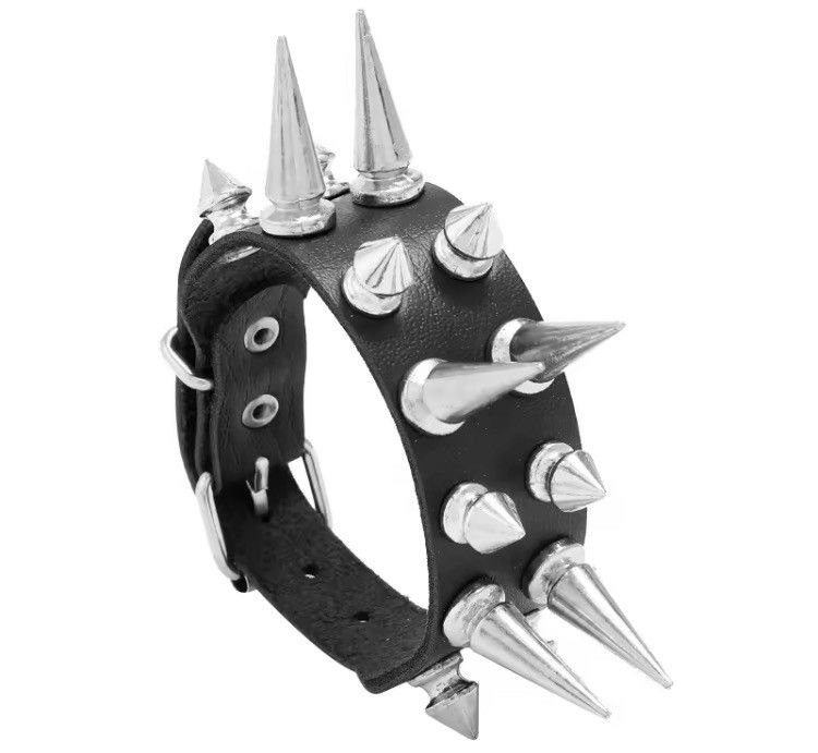 Other Pu Leather Spike Wristband Bracelet Size ONE SIZE - 4 Thumbnail