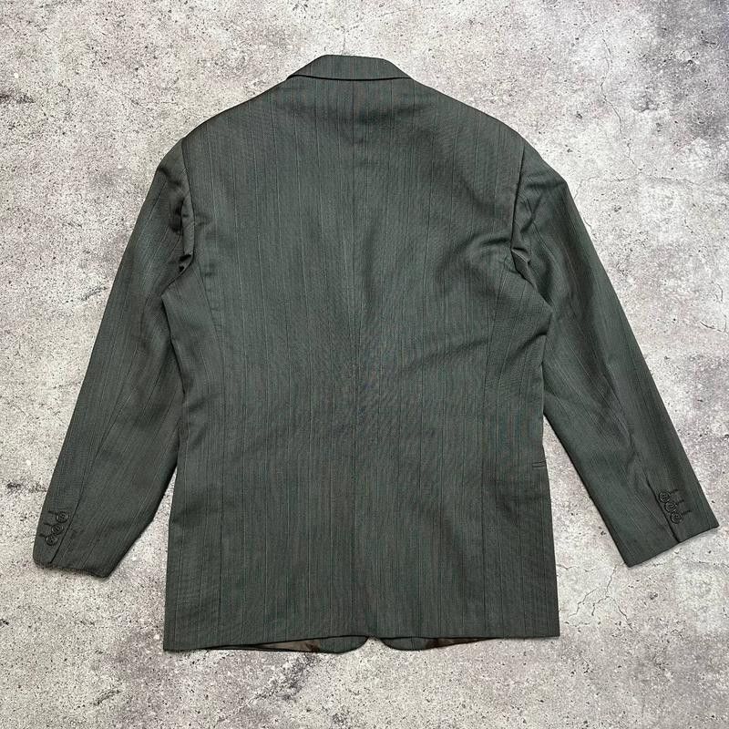 Emporio Armani × Vintage Vintage Italian Emporio Armani Wool Gray Blazer Size 50R Size 50R - 6 Thumbnail
