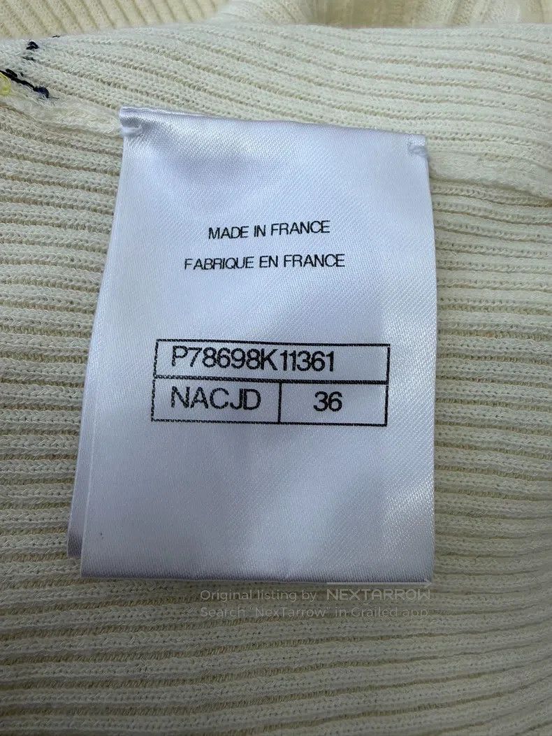 Chanel Chanel Beige little fish knitted short sleeves Size XS / US 0-2 / IT 36-38 - 6 Thumbnail