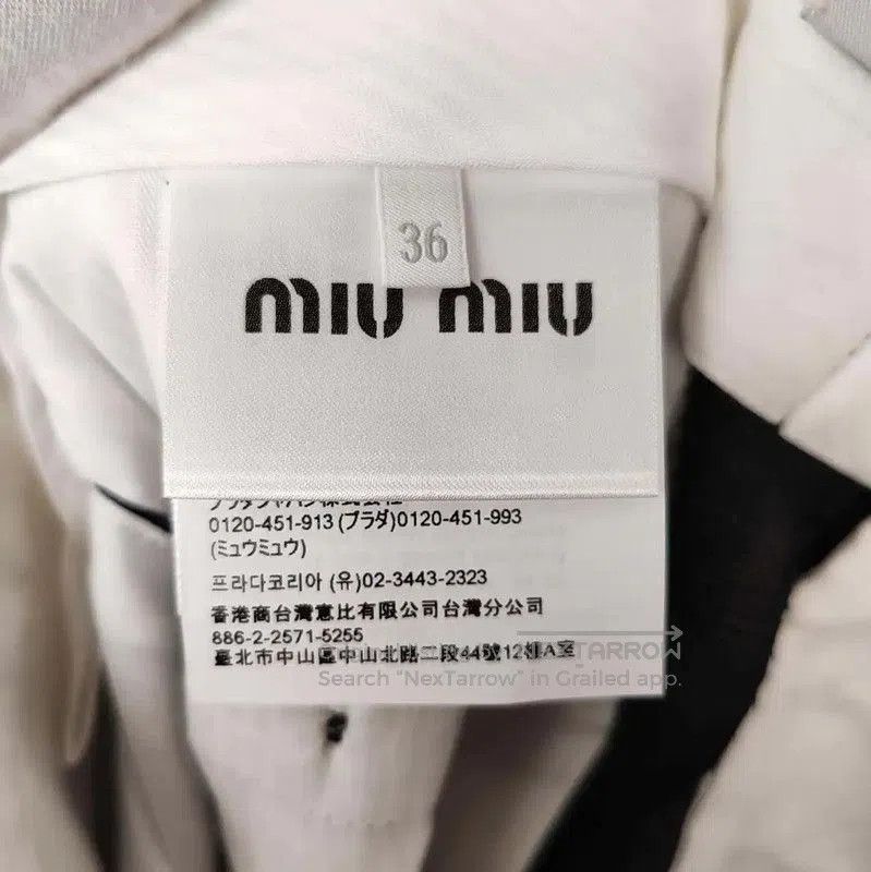 Miu Miu Miu Miu Gray Wool Casual Trousers . Size 26" / US 2 / IT 38 - 5 Thumbnail