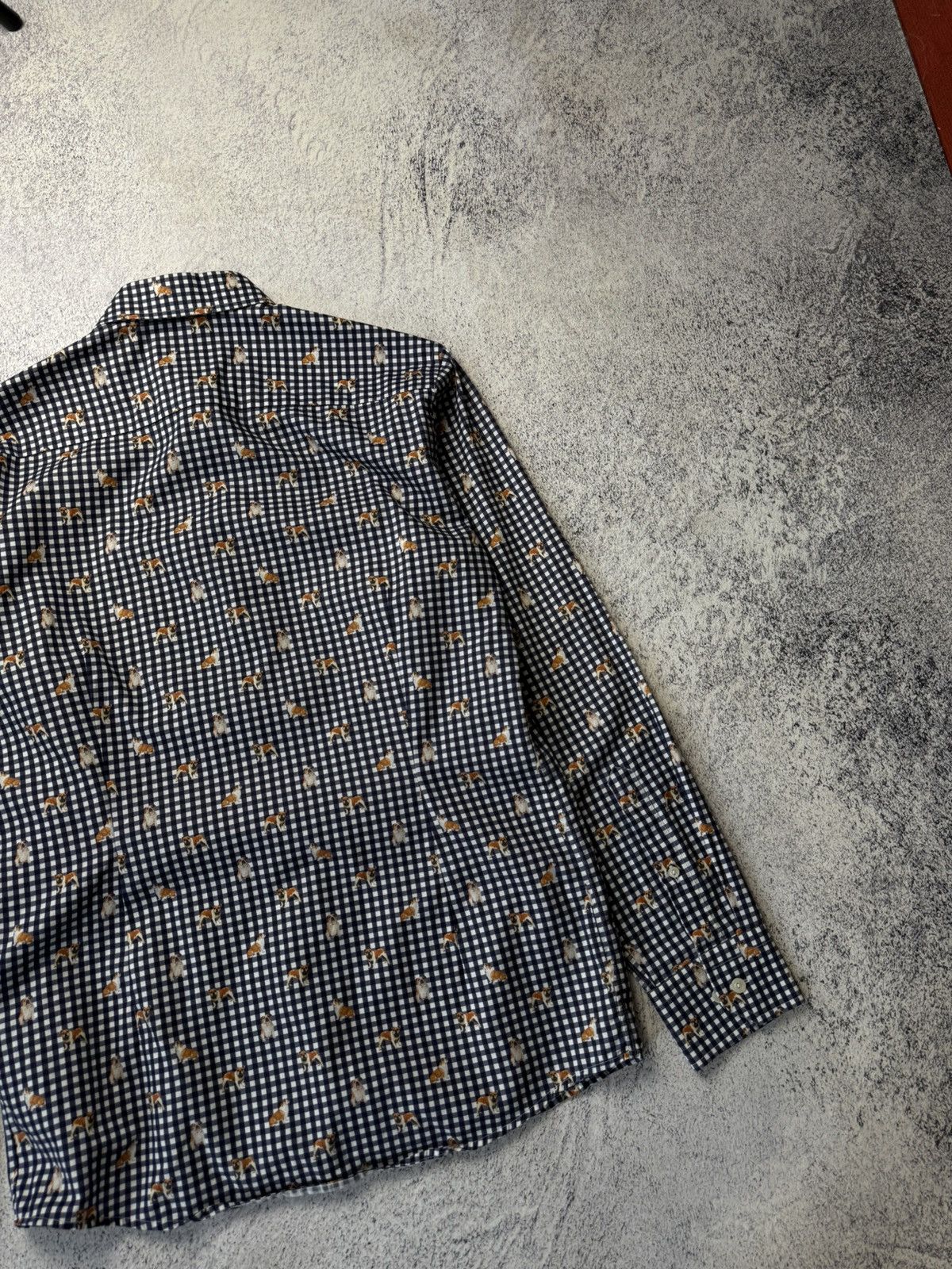 Eton ETON Mens Button Down Monogram Mops Slim Long Sleeve Shirt Size US M / EU 48-50 / 2 - 22 Thumbnail