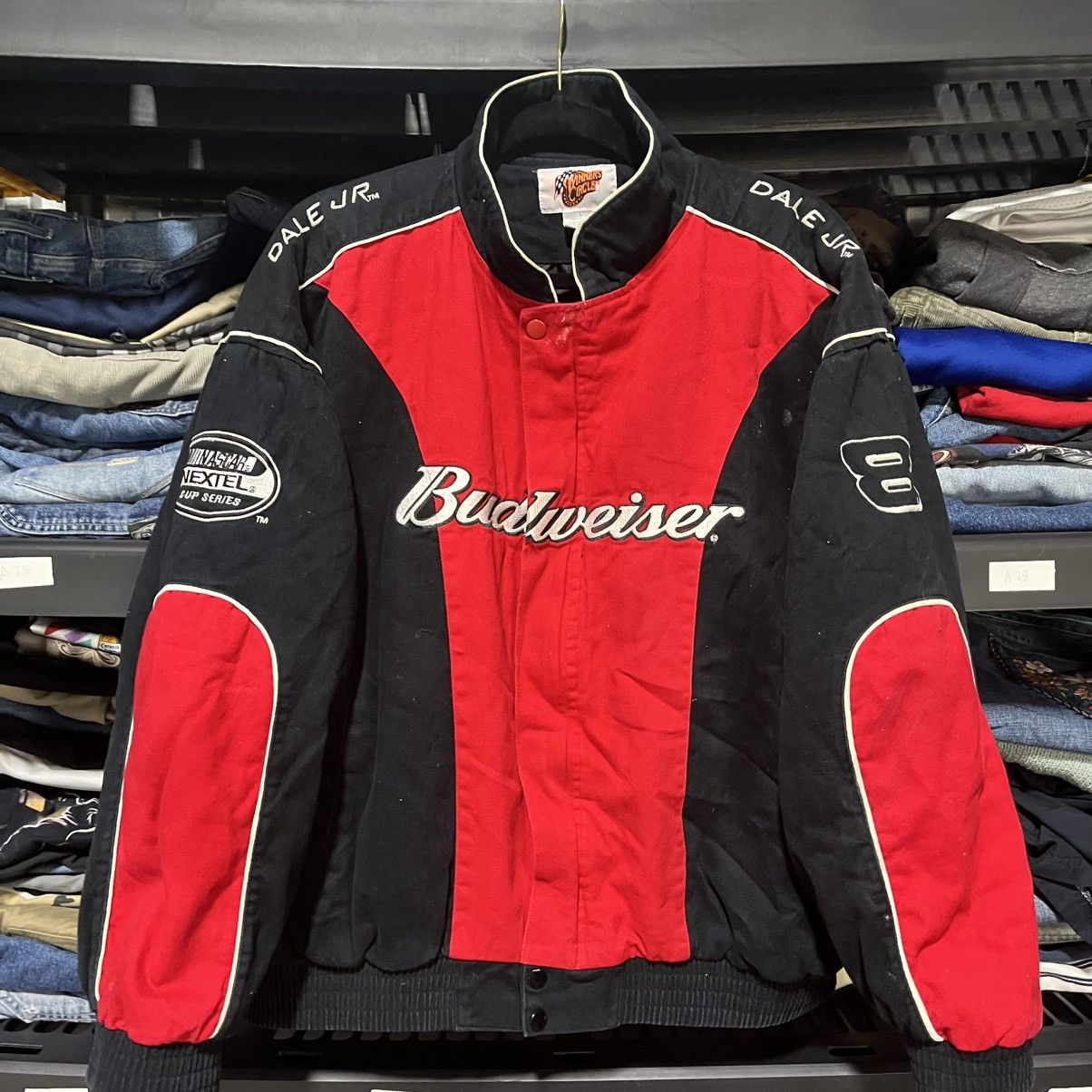 Winners Circle VINTAGE DALE EARNHARDT JR BUDWEISER NASCAR RACING JACKET Size US L / EU 52-54 / 3 - 3 Thumbnail
