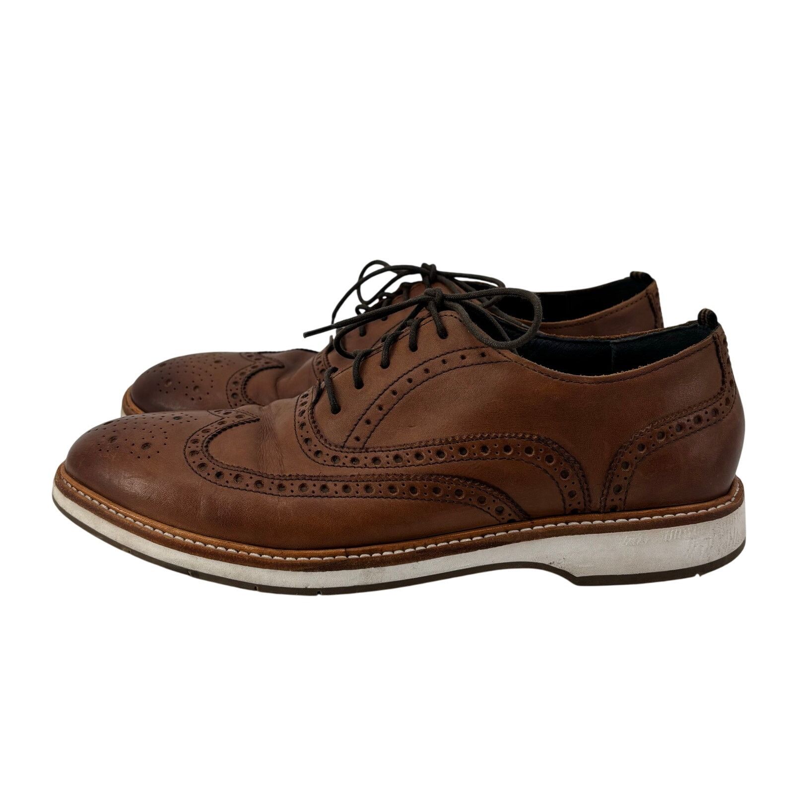 Cole Haan Cole Haan Sz 11 Mens Morris Grand Wingtip Brown Leather Size US 11 / EU 44 - 1 Thumbnail