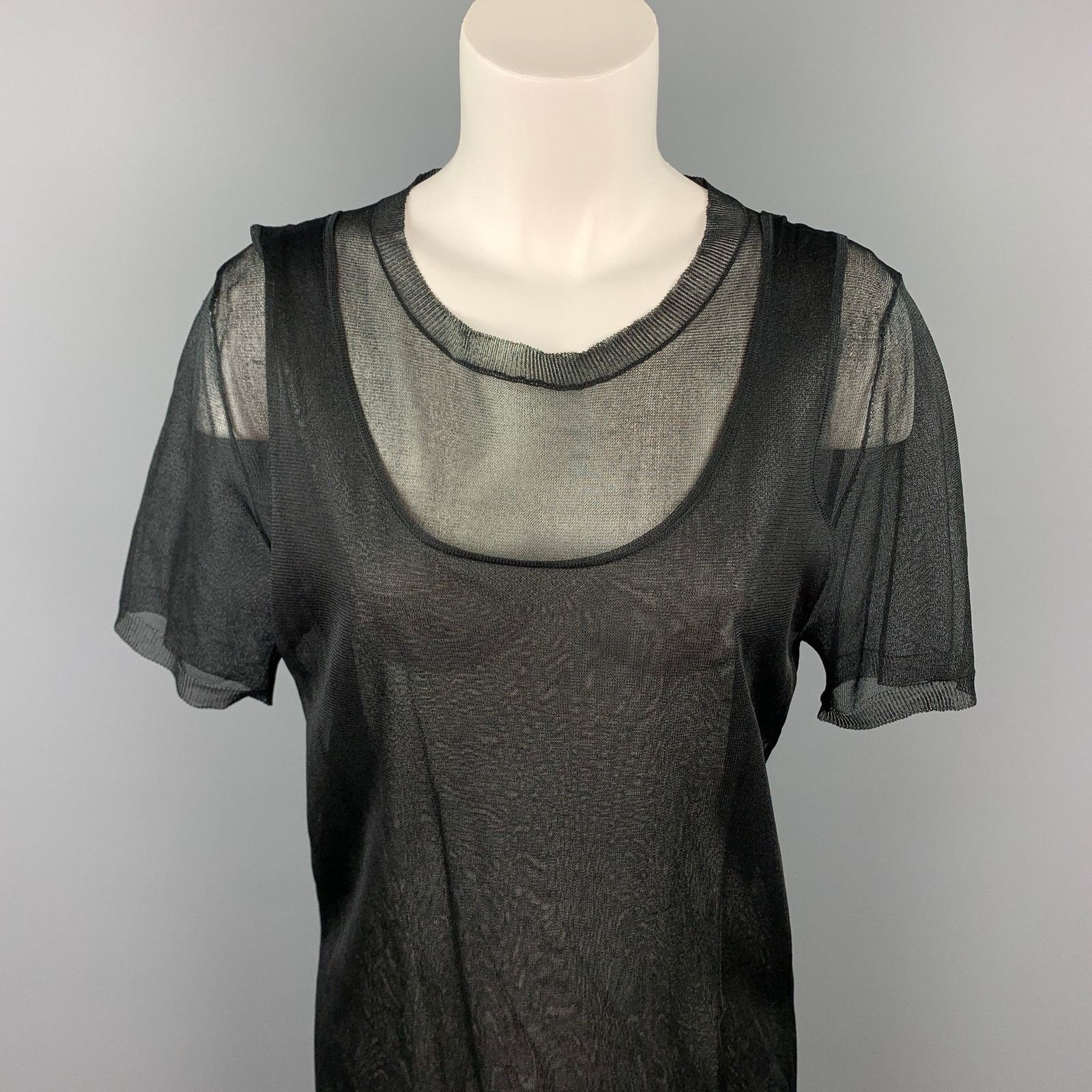 Marni MARNI Size 6 Black See Through Silk Layered Tank Casual Top Size M / US 6-8 / IT 42-44 - 2 Thumbnail