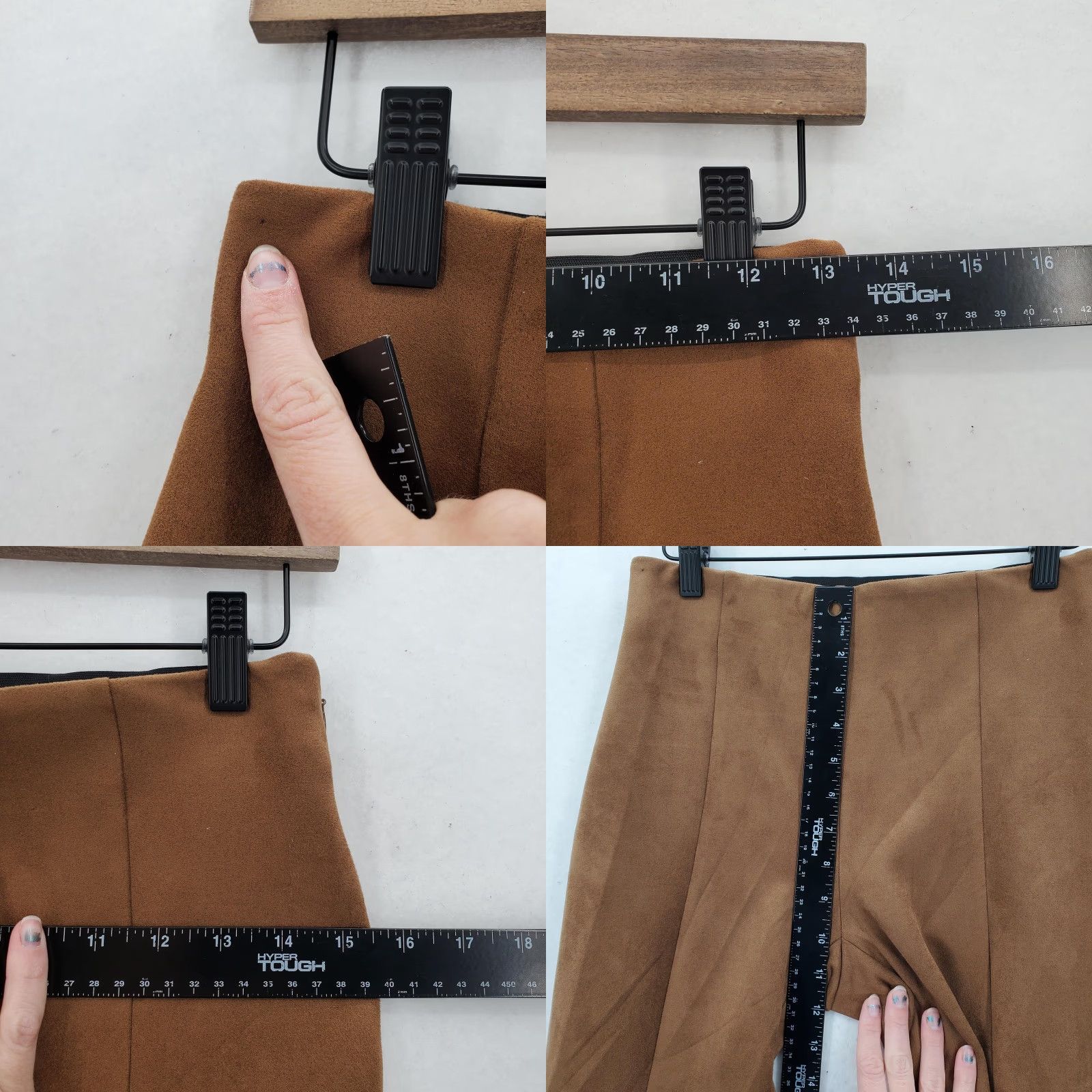 Loft LOFT Pants Womens 2P Petite Camel Brown Faux Suede Pull On Leggings Stretch NWT Size 26" / US 2 / IT 38 - 8 Thumbnail