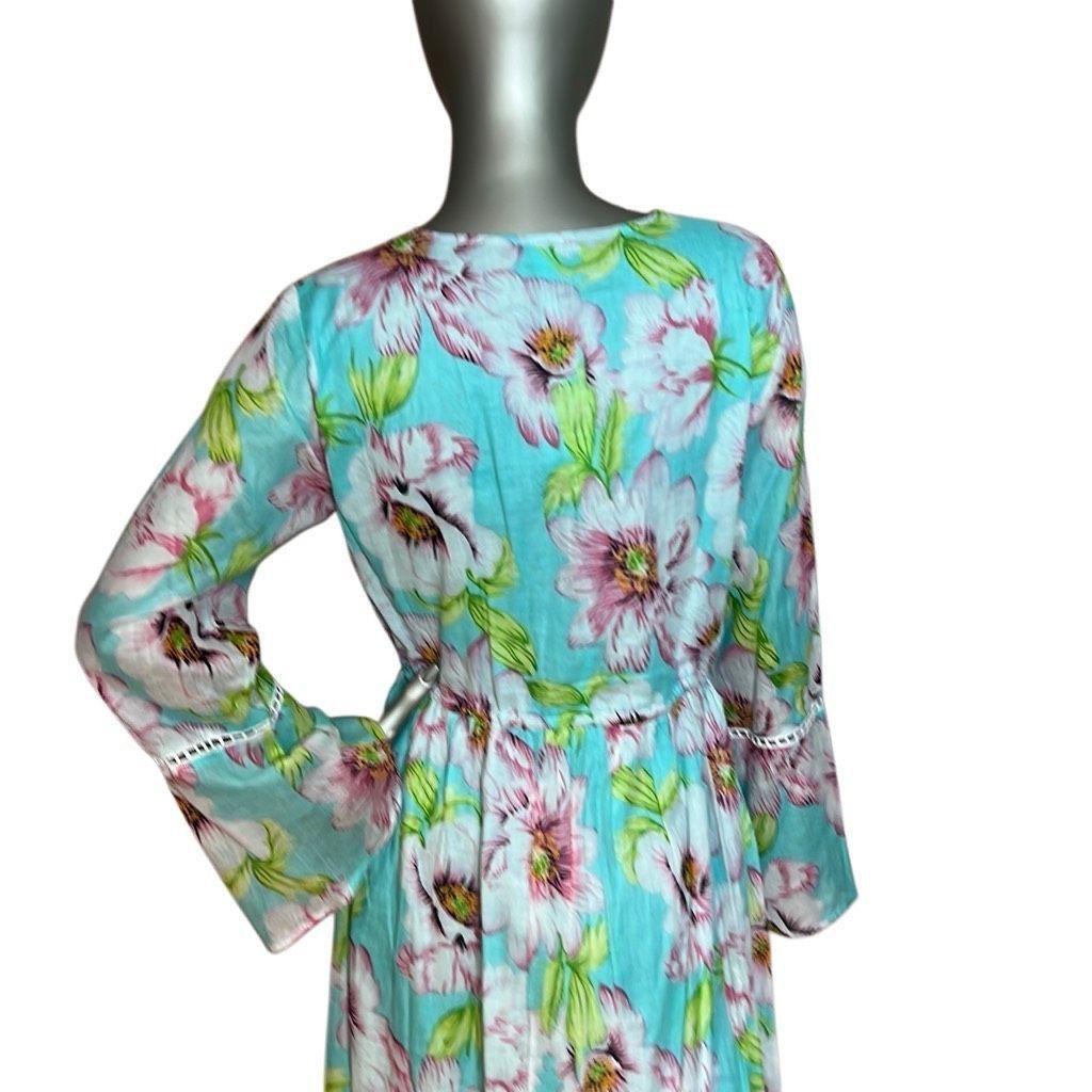 KTZ NWT Debbie Katz Lulu Dress Cotton Bohemian Floral (008) Size S / US 4 / IT 40 - 8 Thumbnail