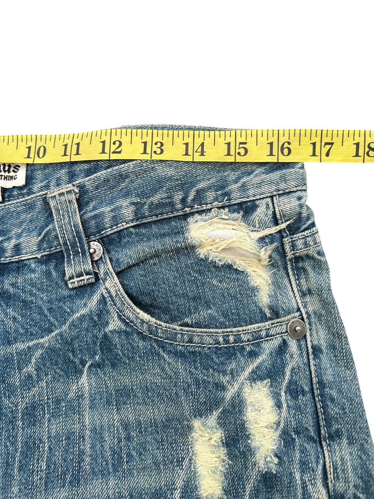 Kapital × Undercover × Vintage Japanese Nylaus Distressed Punk Bondage Denim Jeans Size US 33 - 13 Thumbnail
