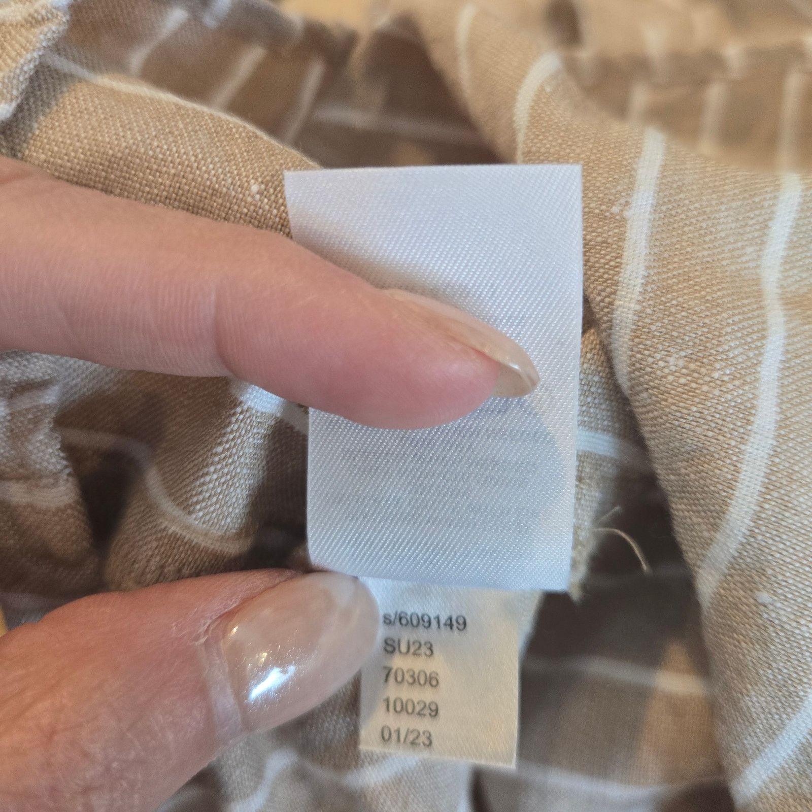 Loft Loft linen dress flowy flutter sleeves sz S striped Size S / US 4 / IT 40 - 6 Thumbnail