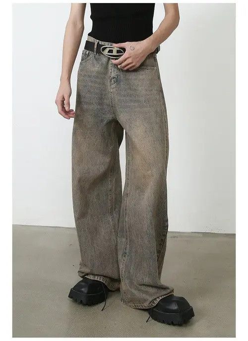 VIBE Faded Gray Flared Denim Jeans, Stack Jeans Size US 30 / EU 46 - 5 Thumbnail