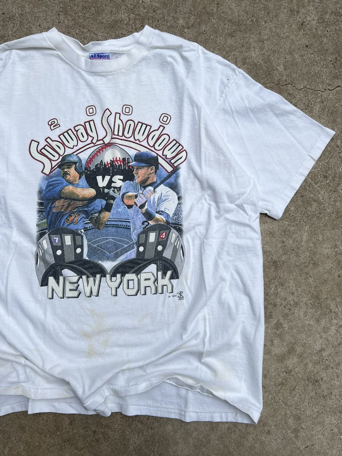MLB × Vintage Vintage 90’s MLB Derek Jeter New York Yankees T Shirt Size US XL / EU 56 / 4 - 1 Thumbnail
