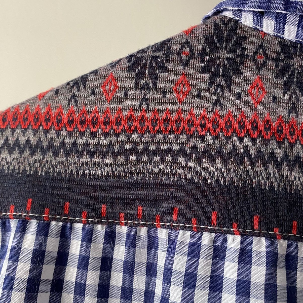 Comme des Garcons × Comme des Garcons Homme Plus COMME des GARCONS Patchwork Checkered Fusion Shirt Size US L / EU 52-54 / 3 - 8 Thumbnail