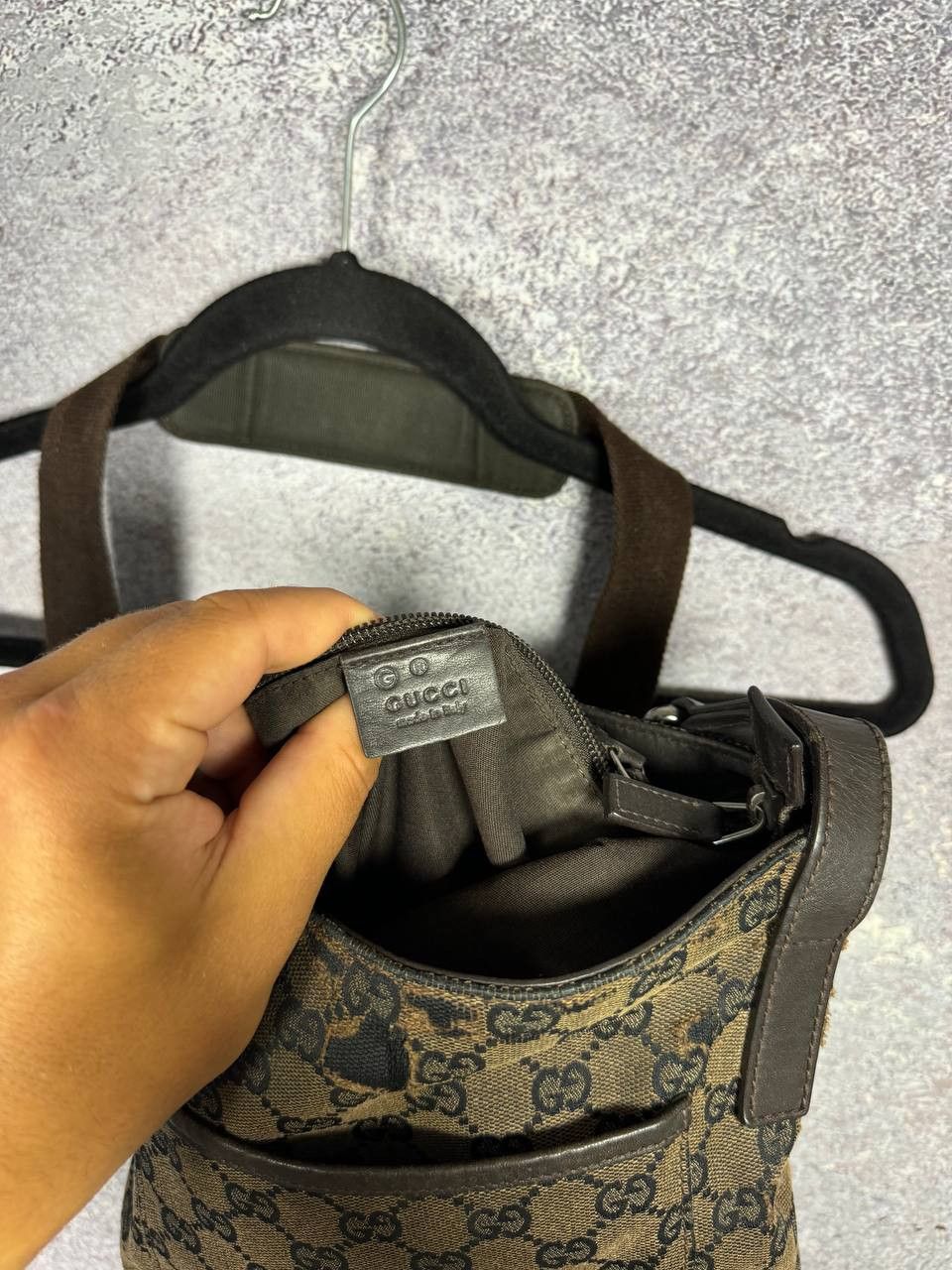 Gucci GUCCI GG Canvas Shoulder Bag Beige Dark Brown Auth Size ONE SIZE - 13 Thumbnail