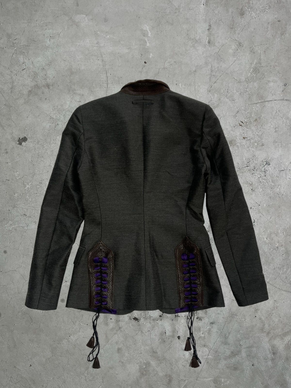 Jean Paul Gaultier Vintage Jean Paul Gaultier Runway Silk / Wool Blazer Size S / US 4 / IT 40 - 2 Thumbnail