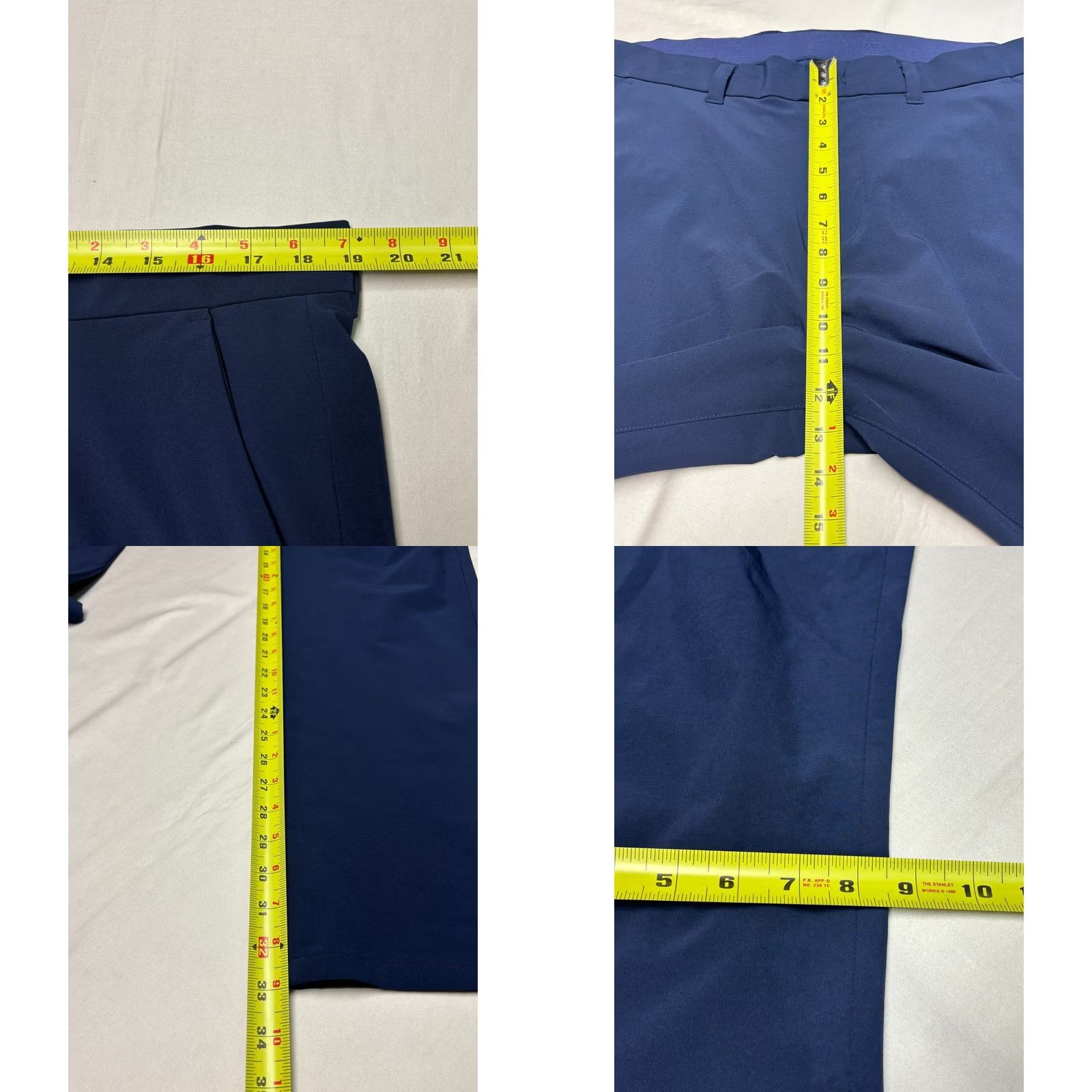 Mizzen+Main Mizzen+Main Helmsman Slim Performance Pants Navy Blue Chino Mens 36W 32L Size US 36 / EU 52 - 8 Thumbnail