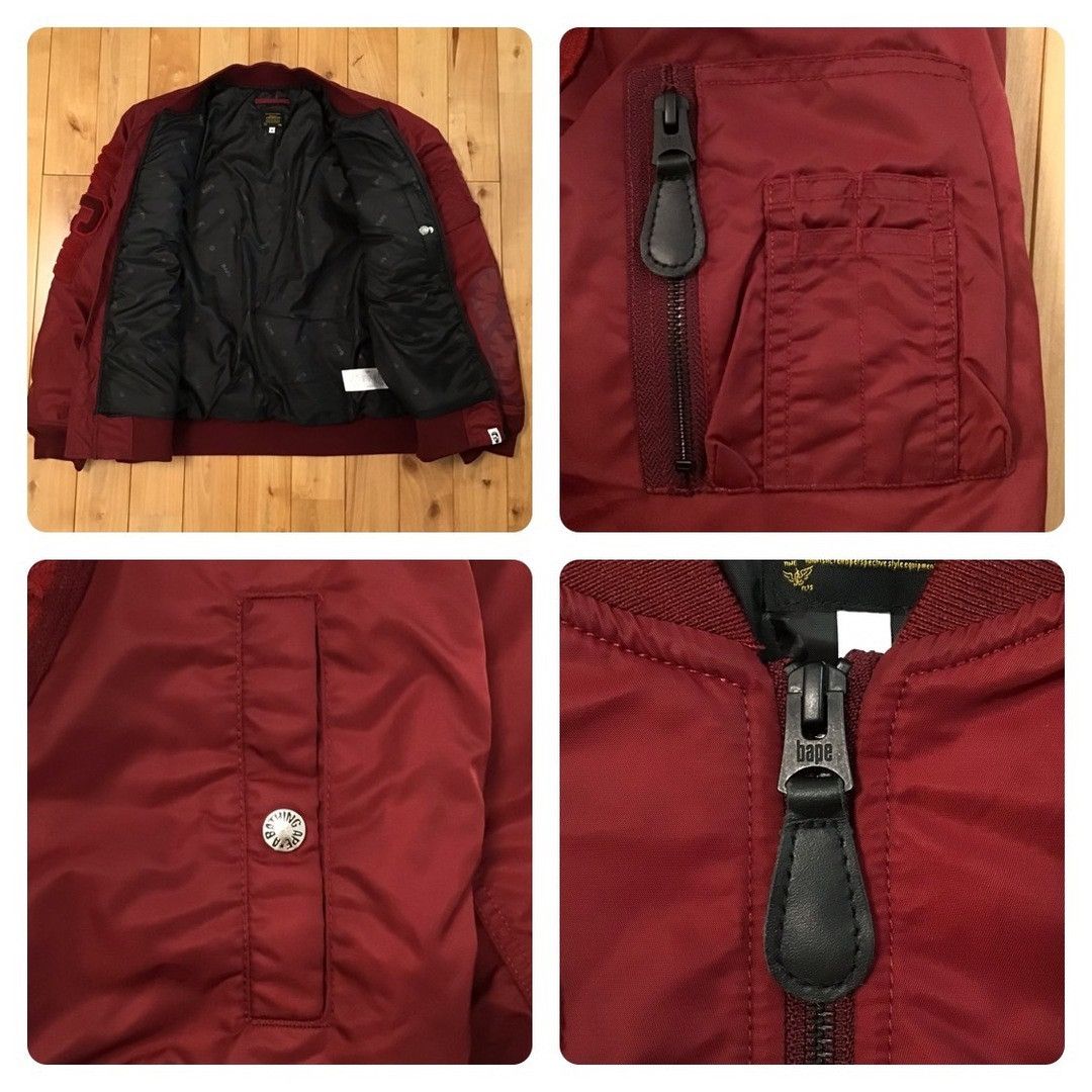 Bape BAPE SHARK MA-1 Bomber Jacket a bathing ape Dark Red Size US M / EU 48-50 / 2 - 7 Thumbnail