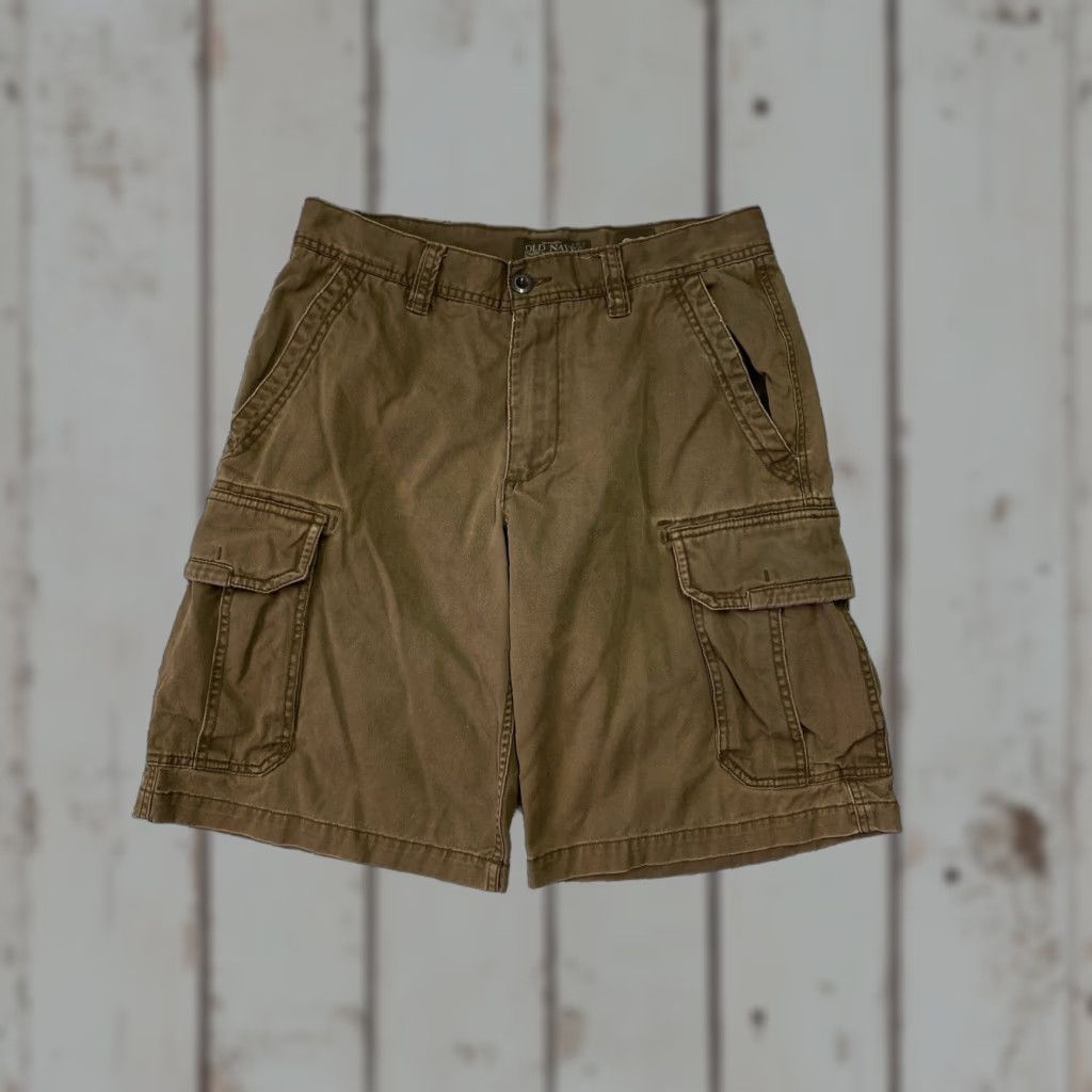 Old Navy VINTAGE Old Navy Cargo Shorts Mens 29 Brown Cotton 11" Inseam Outdoor Hiking Y2K Beach Utility Size US 29 - 1 Thumbnail