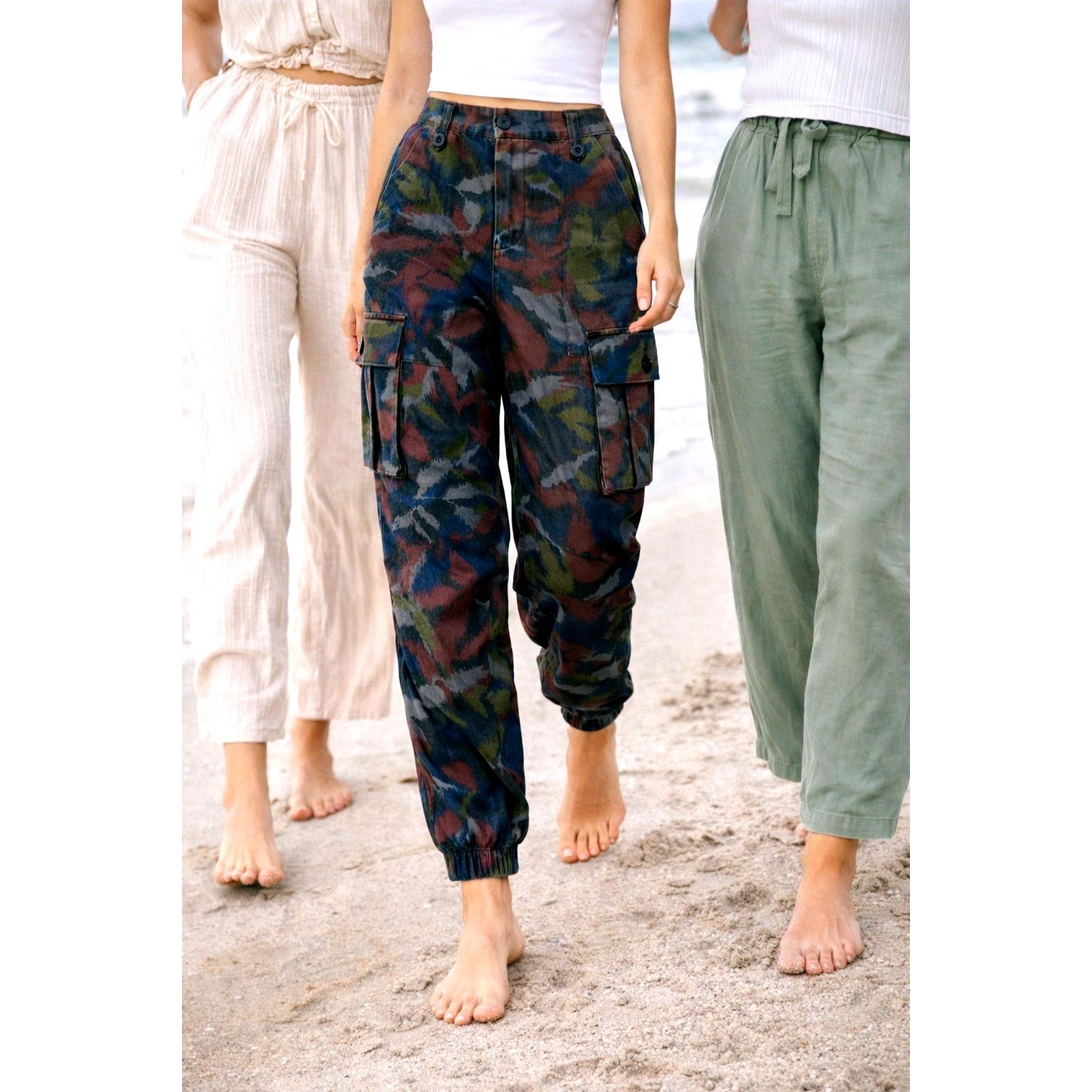 Zadig & Voltaire Zadig & Voltaire Pilote Canvas Cargo Pants Dark Camo 34 (8) Size 30" / US 8 / IT 44 - 1 Thumbnail