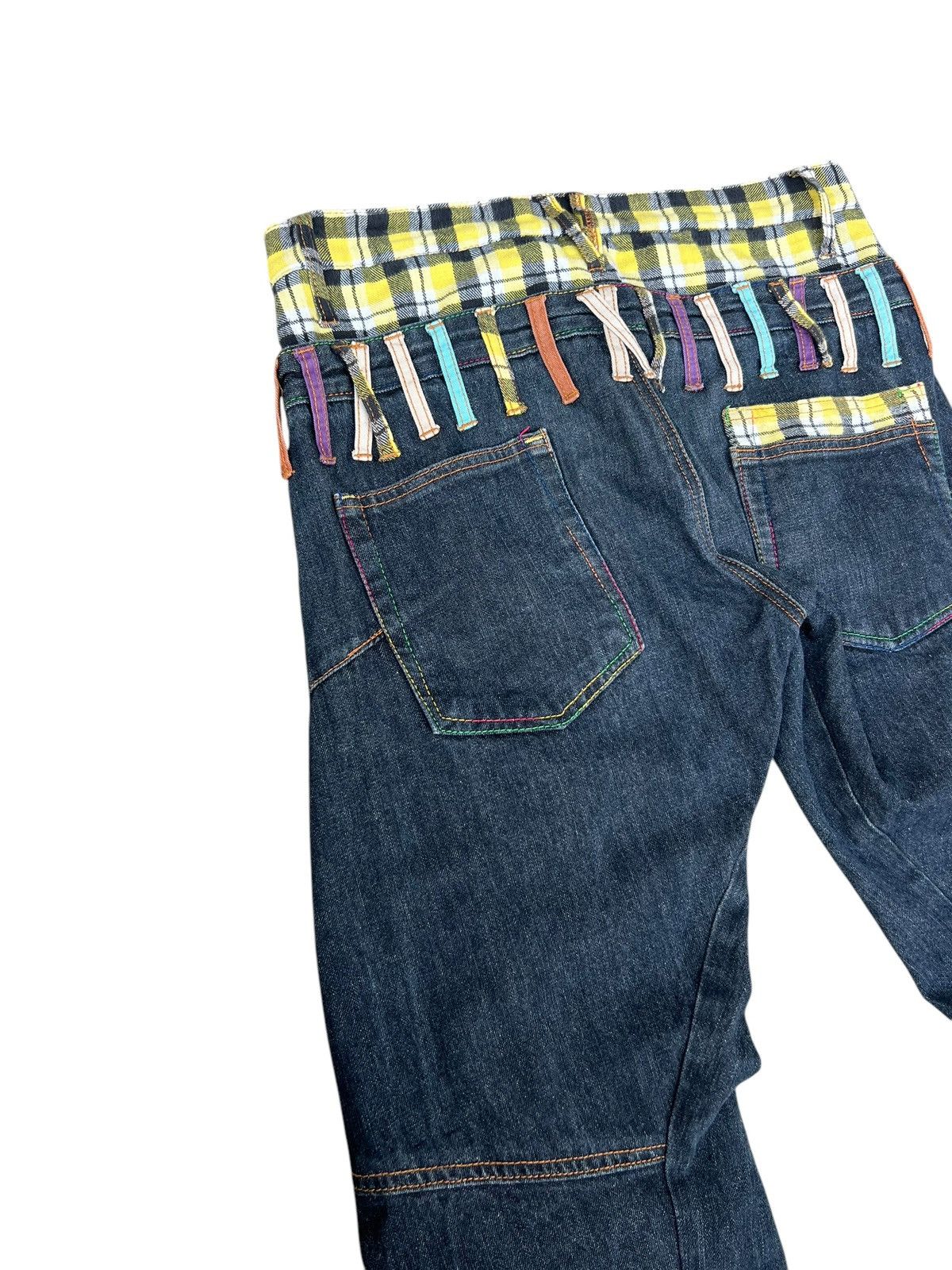 Vintage Double Waist Nylaus Clothing Japan Twisted Leg Denim Jeans Size US 31 - 13 Thumbnail