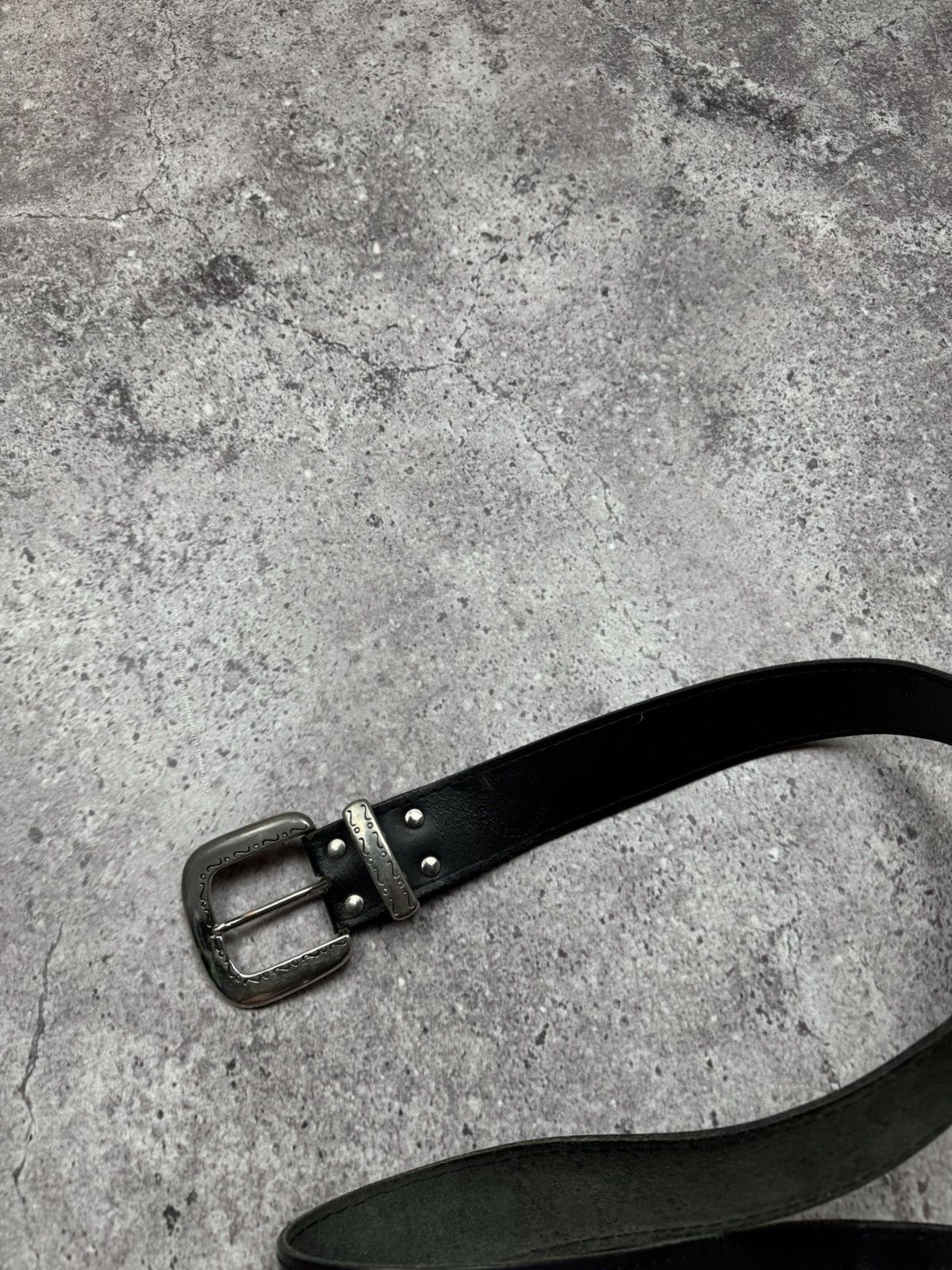 Japanese Brand 00ʼS NUMBER NINE STYLE JAPAN LEATHER Y2K BELT ARCHIVE BLACK Size ONE SIZE - 7 Thumbnail