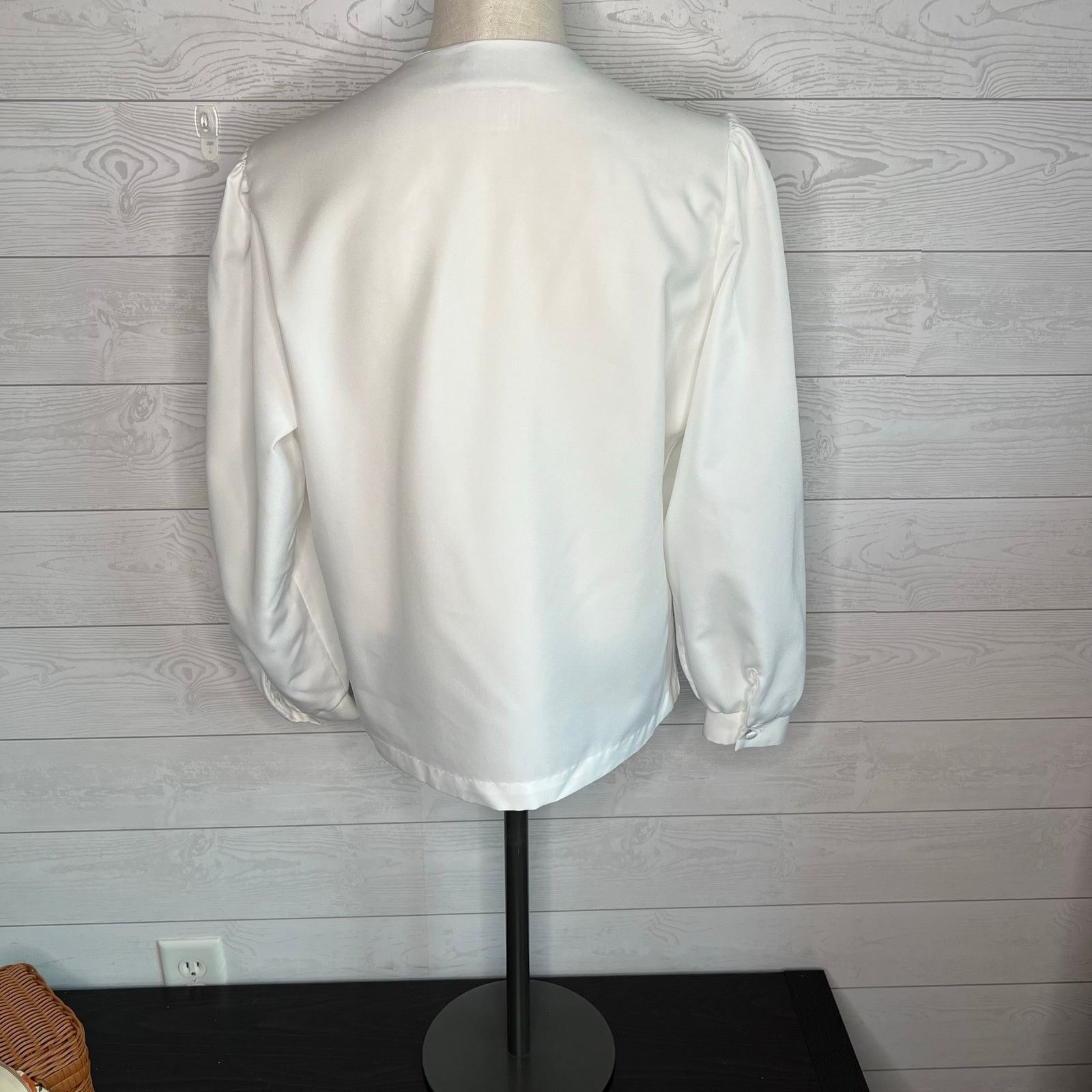 Other VTG 80s Angela Pellino White Eyelet Blouse M Cottagecore Size M / US 6-8 / IT 42-44 - 3 Thumbnail