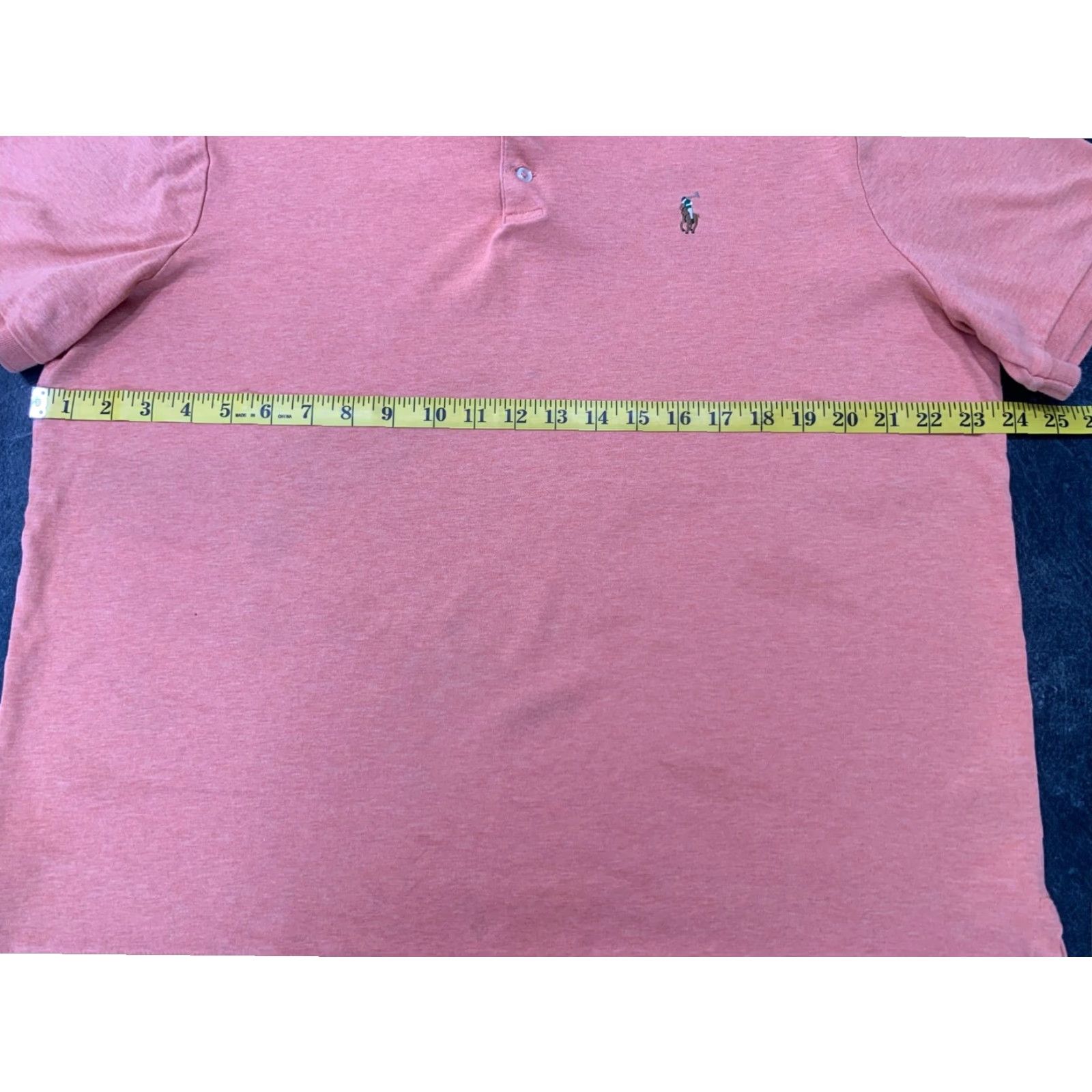 Polo Ralph Lauren Polo Ralph Lauren Polo Shirt Mens Large Peach Long Sleeve Classic Fit Size US L / EU 52-54 / 3 - 7 Thumbnail