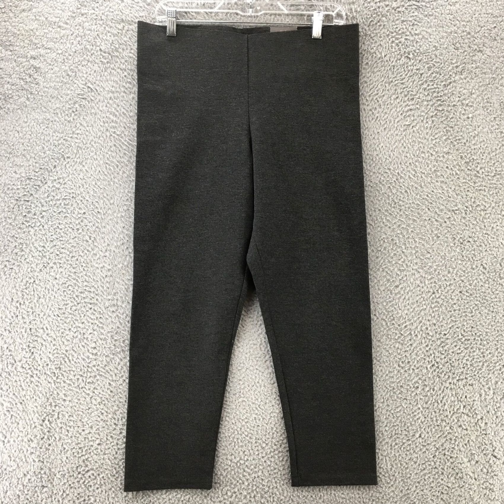 Worthington Worthington Womens Pants Straight Leg Ankle Grey High Rise Flat Front NWT PL Petite Regular Rise NWT Size 36" / US 14 / IT 50 - 2 Thumbnail