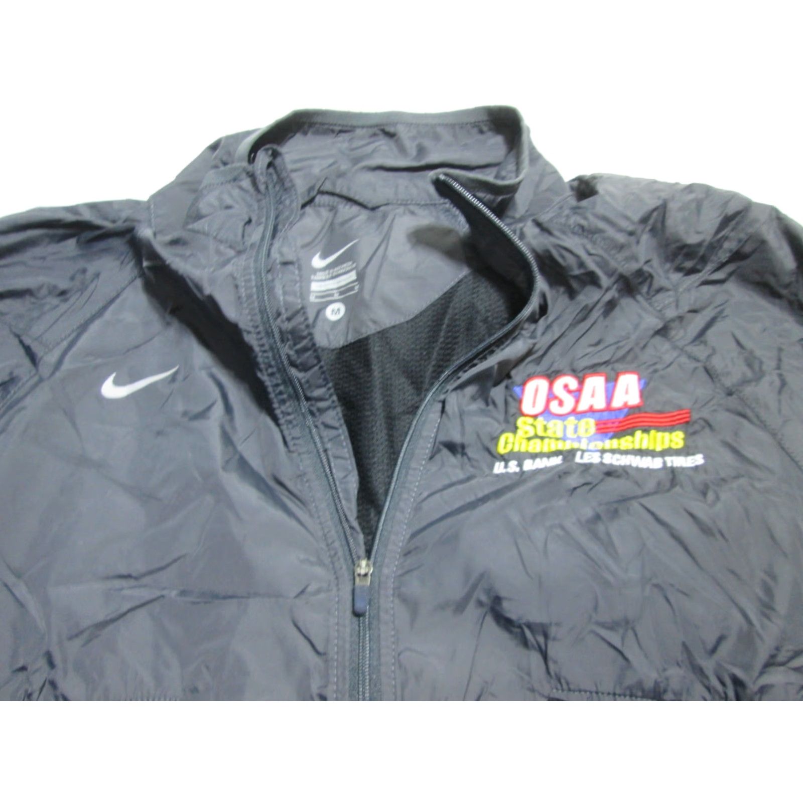Nike Nike Womens Windbreaker Jacket M Black Outerwear Zip Pockets Solid Long Sleeve USA Womens Size M / US 6-8 / IT 42-44 - 3 Thumbnail