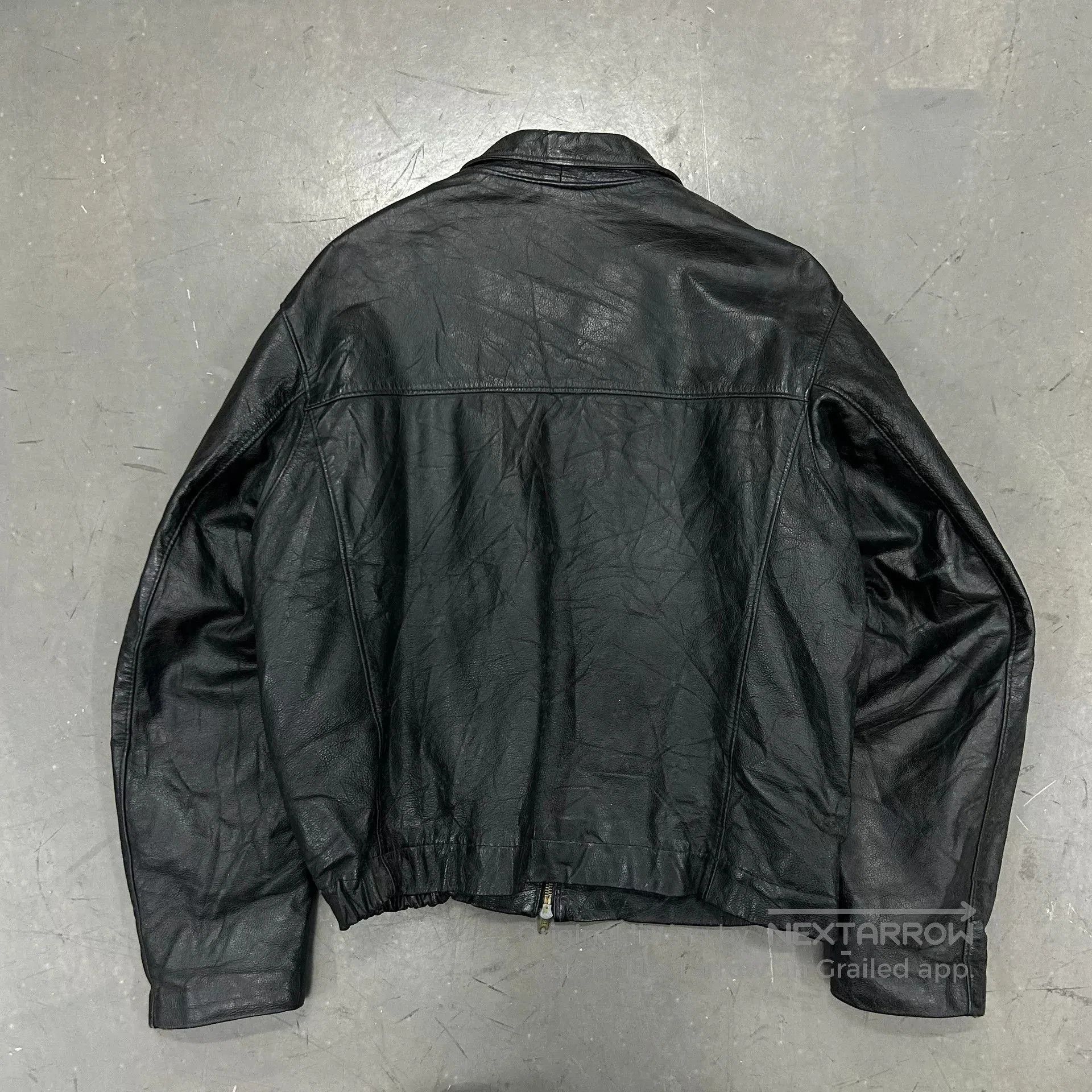Vintage Vintage 80s French Bomber Leather Jacket. Size US M / EU 48-50 / 2 - 4 Thumbnail
