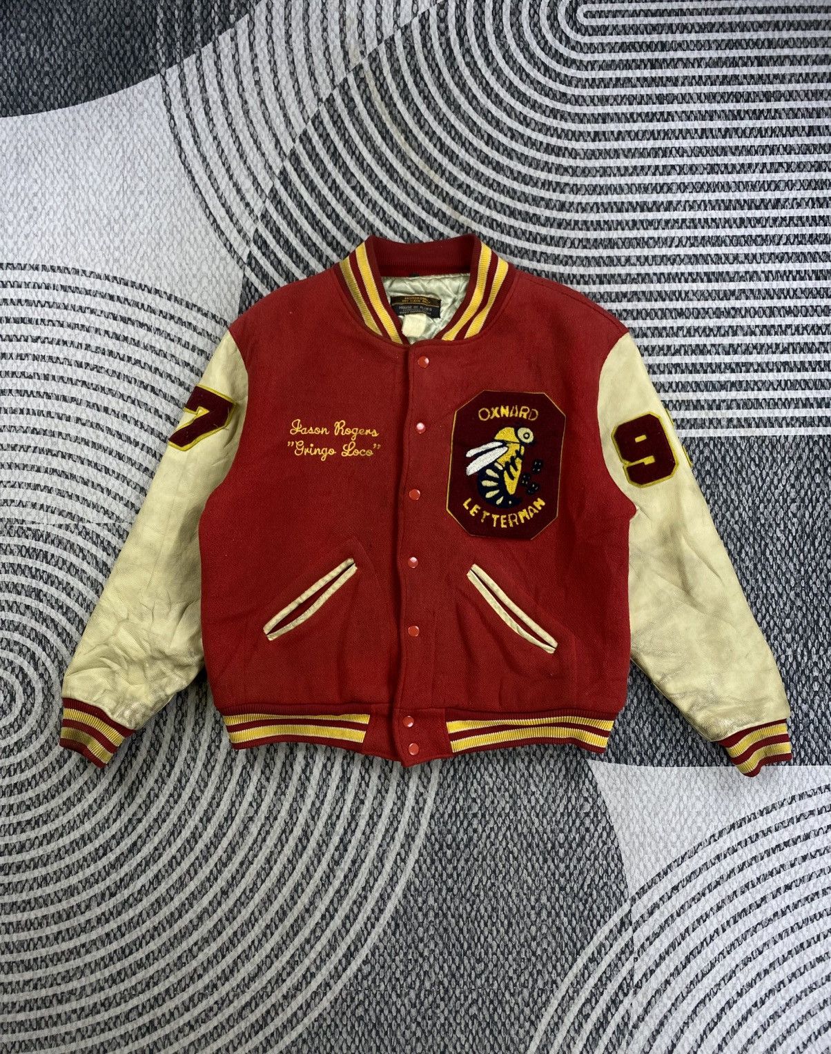 Japanese Brand Vtg House Of Blues Letterman Leather Sleeve Varsity Jacket Size US M / EU 48-50 / 2 - 1 Thumbnail